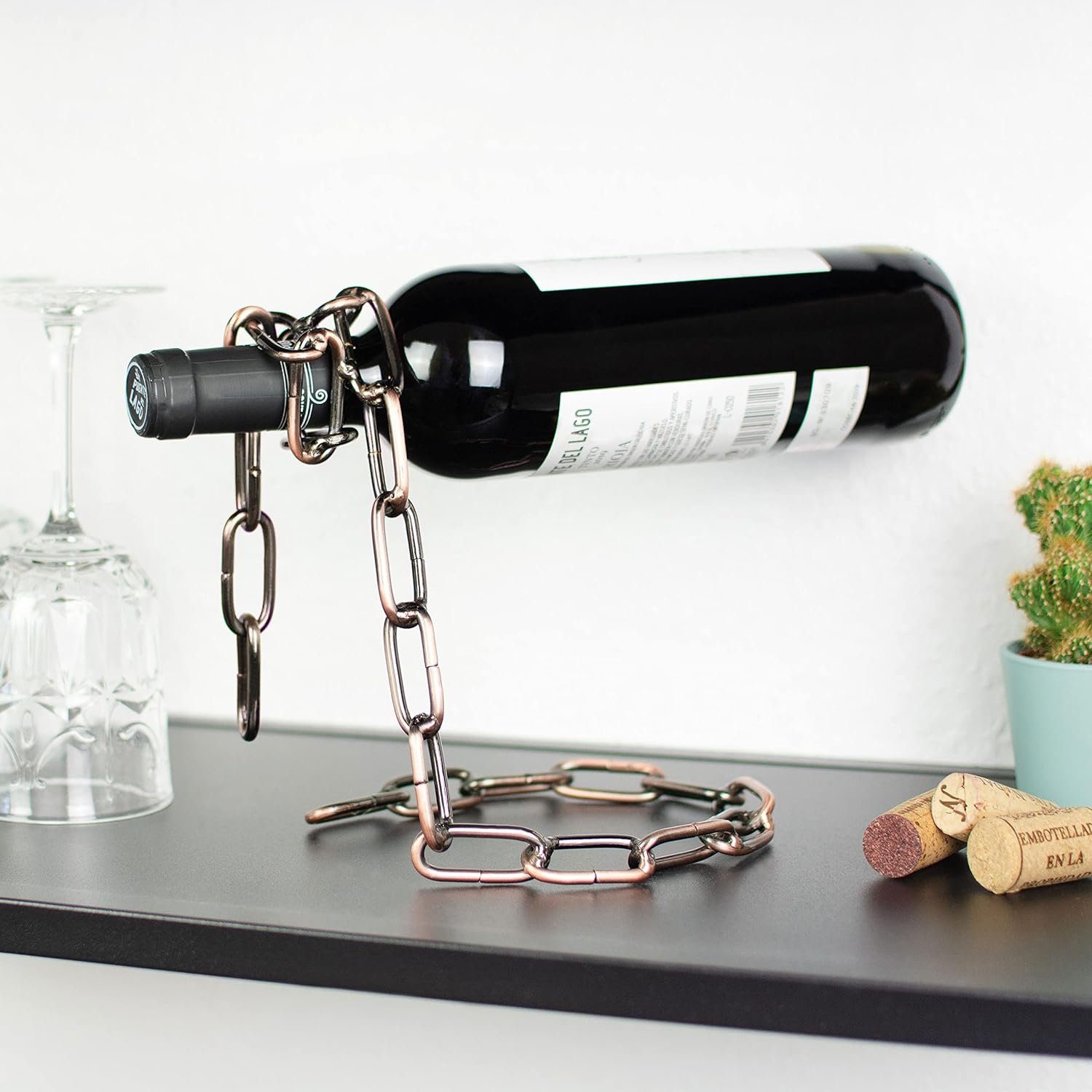 XDeer Flaschenhalter Weinflaschenhalter Flaschendeko,Deko Halter,Flaschenständer, Weinständer,schwebender Flasche Wein,Coolste Geschenk