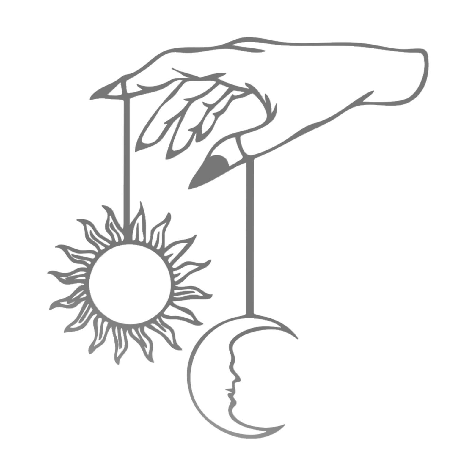 Jumpeak Wanddekoobjekt Metall Wanddekoration Sonne Mond günstig online kaufen