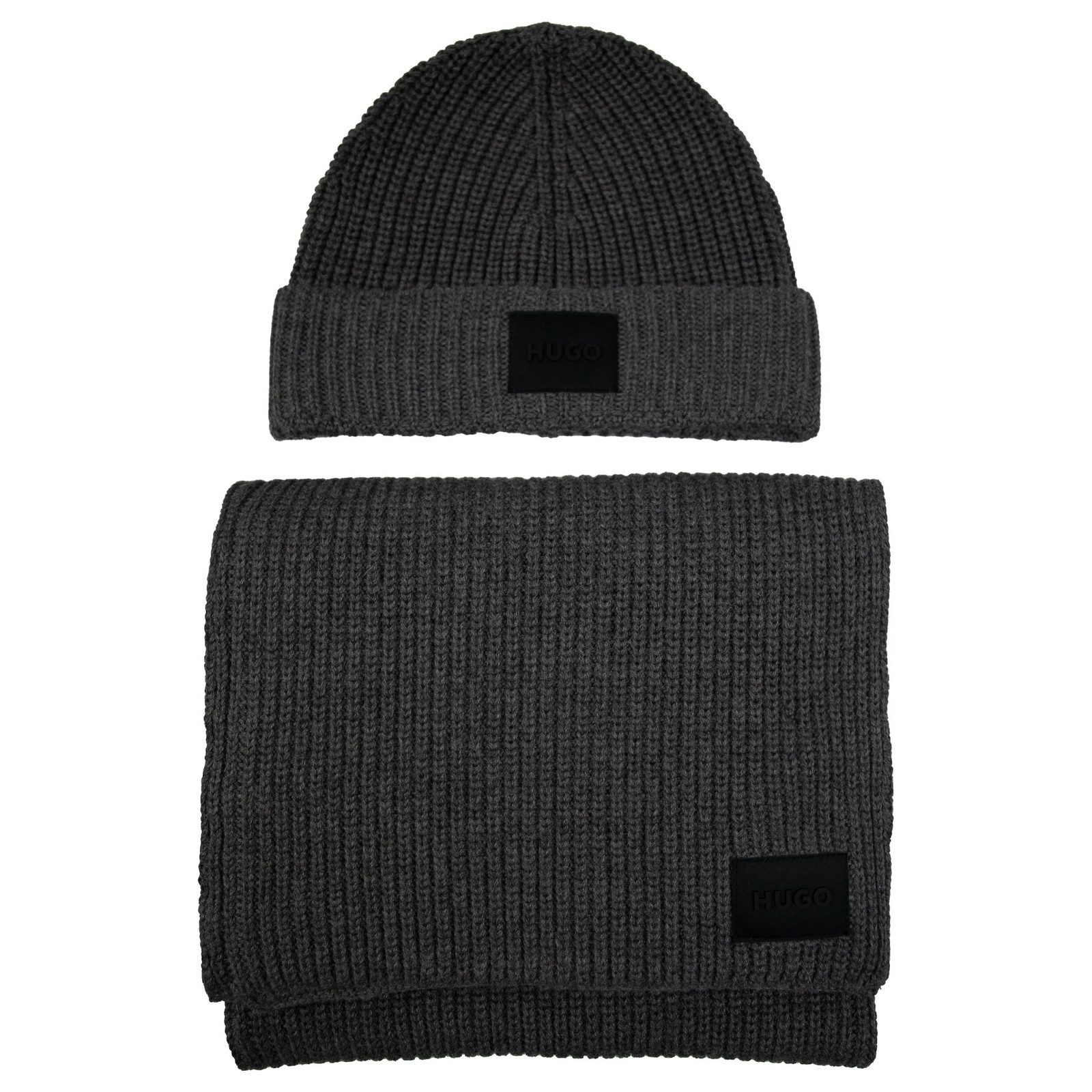 HUGO Strickmütze Zago Set im Set mit dazu passendem Schal günstig online kaufen