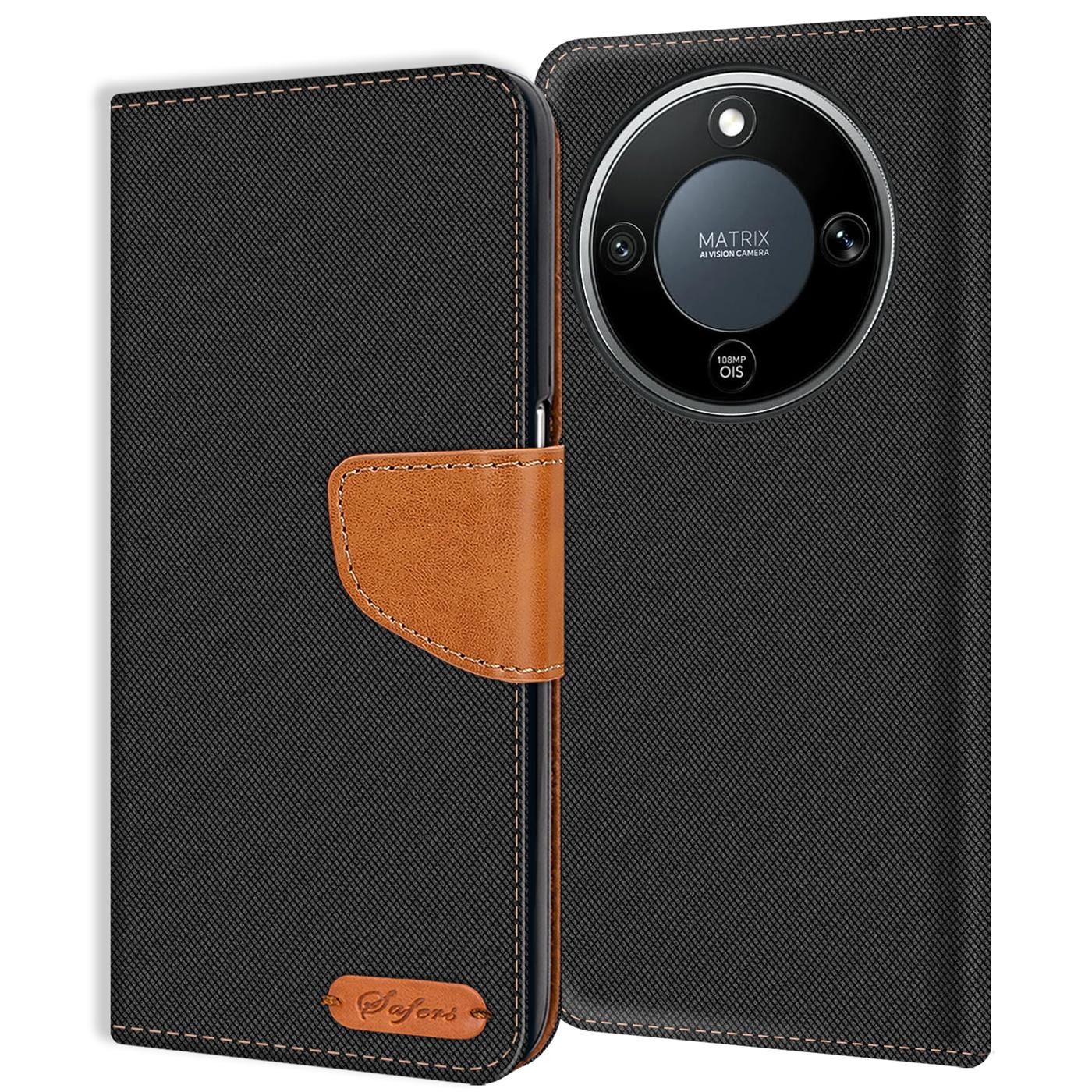 CoolGadget Handyhülle Denim Schutzhülle Flip Case für Honor Magic 8 Lite 6,79 Zoll, Book Cover Handy Tasche Hülle für Honor Magic8 Lite Klapphülle