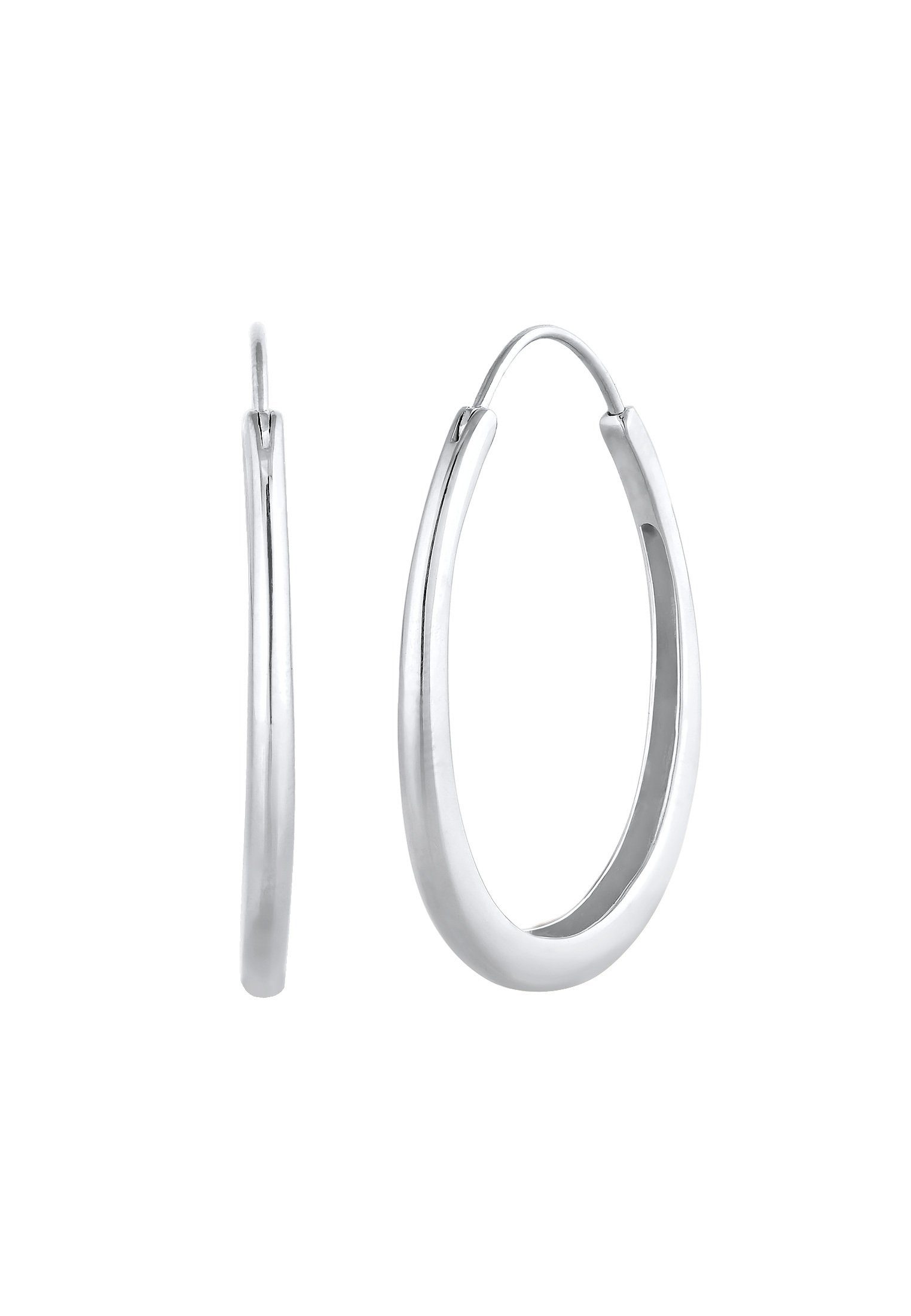Elli Paar Creolen Creolen Hänger Oval Geo Basic Trend Big 925 Silber günstig online kaufen