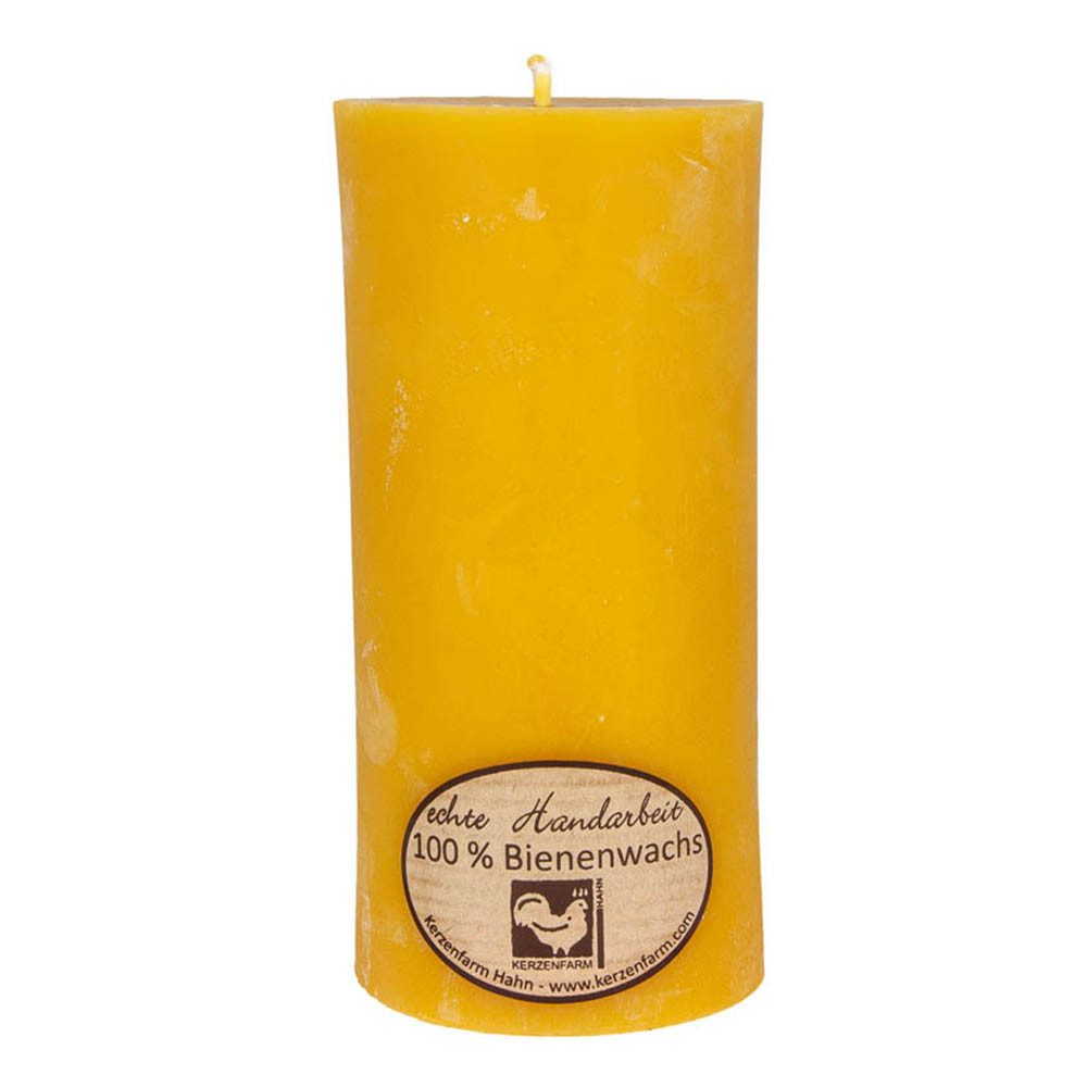 Hahn Kerzenfarm Formkerze Bienenwachs - Stumpenkerze 64x135mm günstig online kaufen