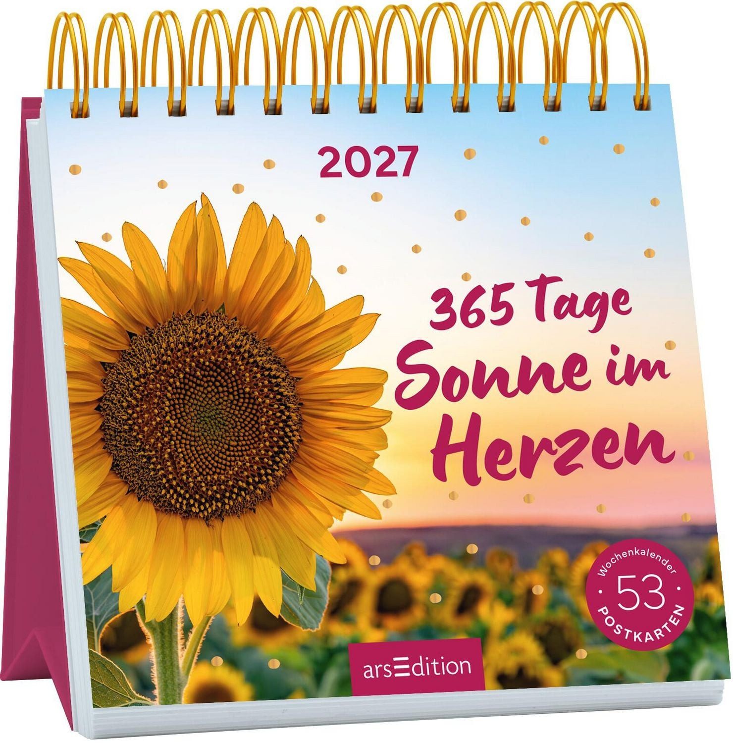 Tischkalender Postkartenkalender 365 Tage Sonne im Herzen 2027