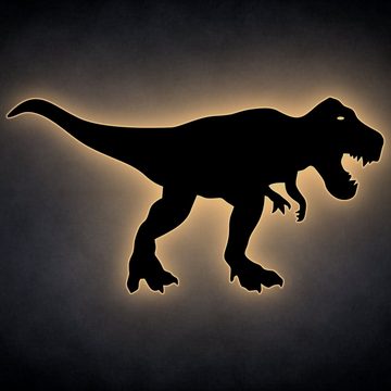LEON FOLIEN Dekofigur T Rex Dinosaurier Spielzeug Tier LED Deko Schwarz #50