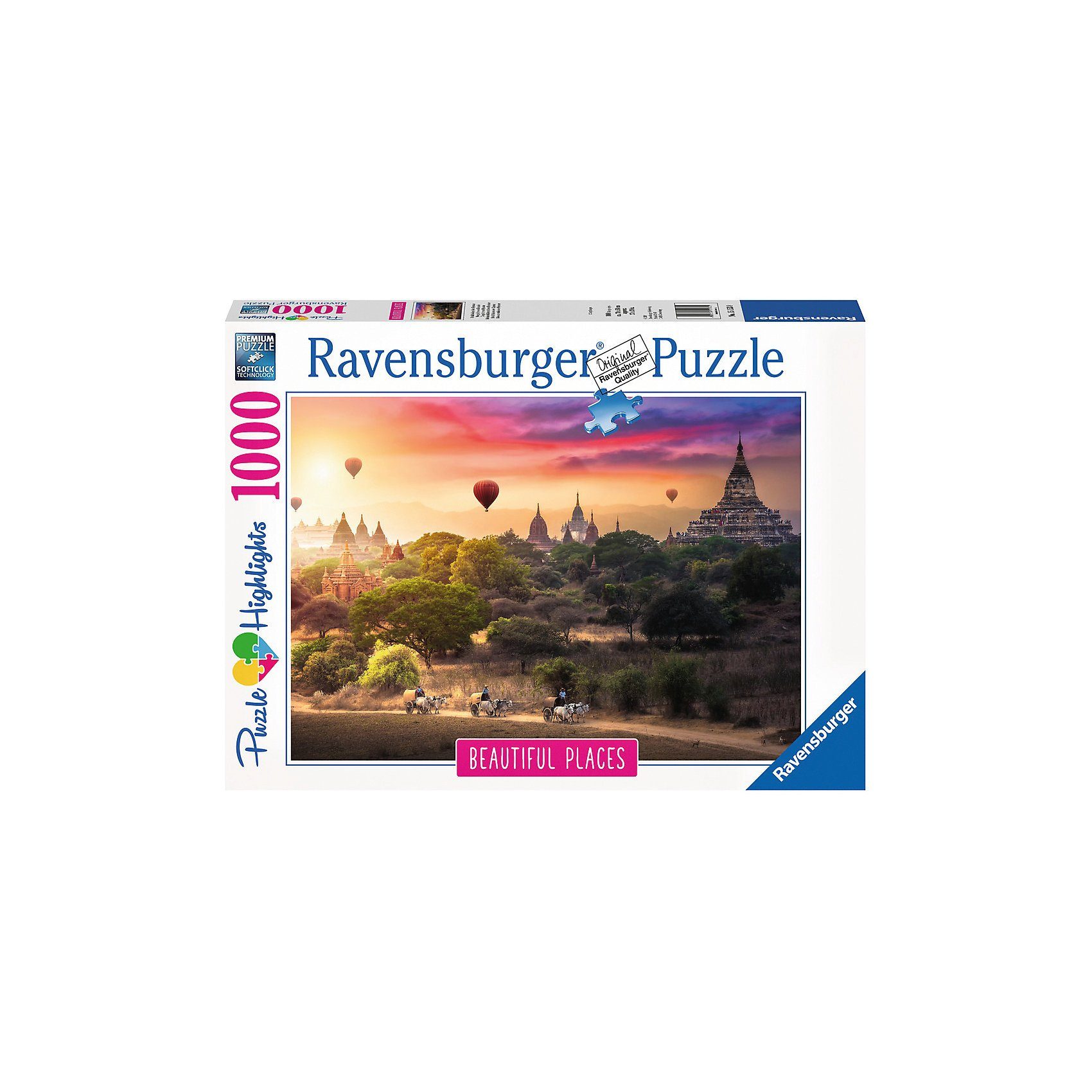 Ravensburger puzzle 1000 teile 70x50 cm hei luftballons ber myanmar