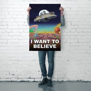 GB eye Poster Rick and Morty Poster I Want To Believe 61 x 91,5 cm