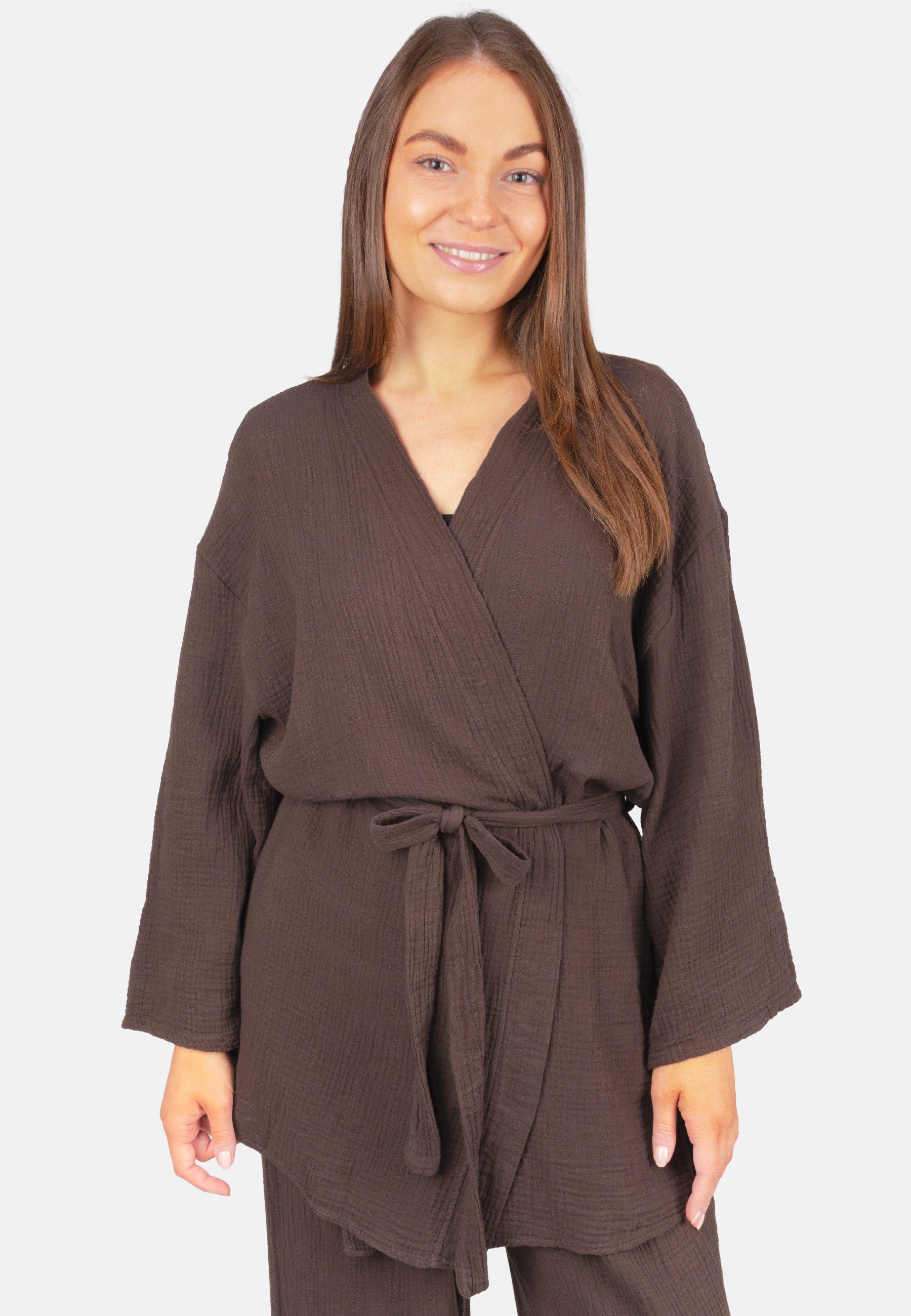 Seasons of April Blusenkimono KEHLANI MUSSELIN KIMONO (1-tlg) Damen Kimono günstig online kaufen
