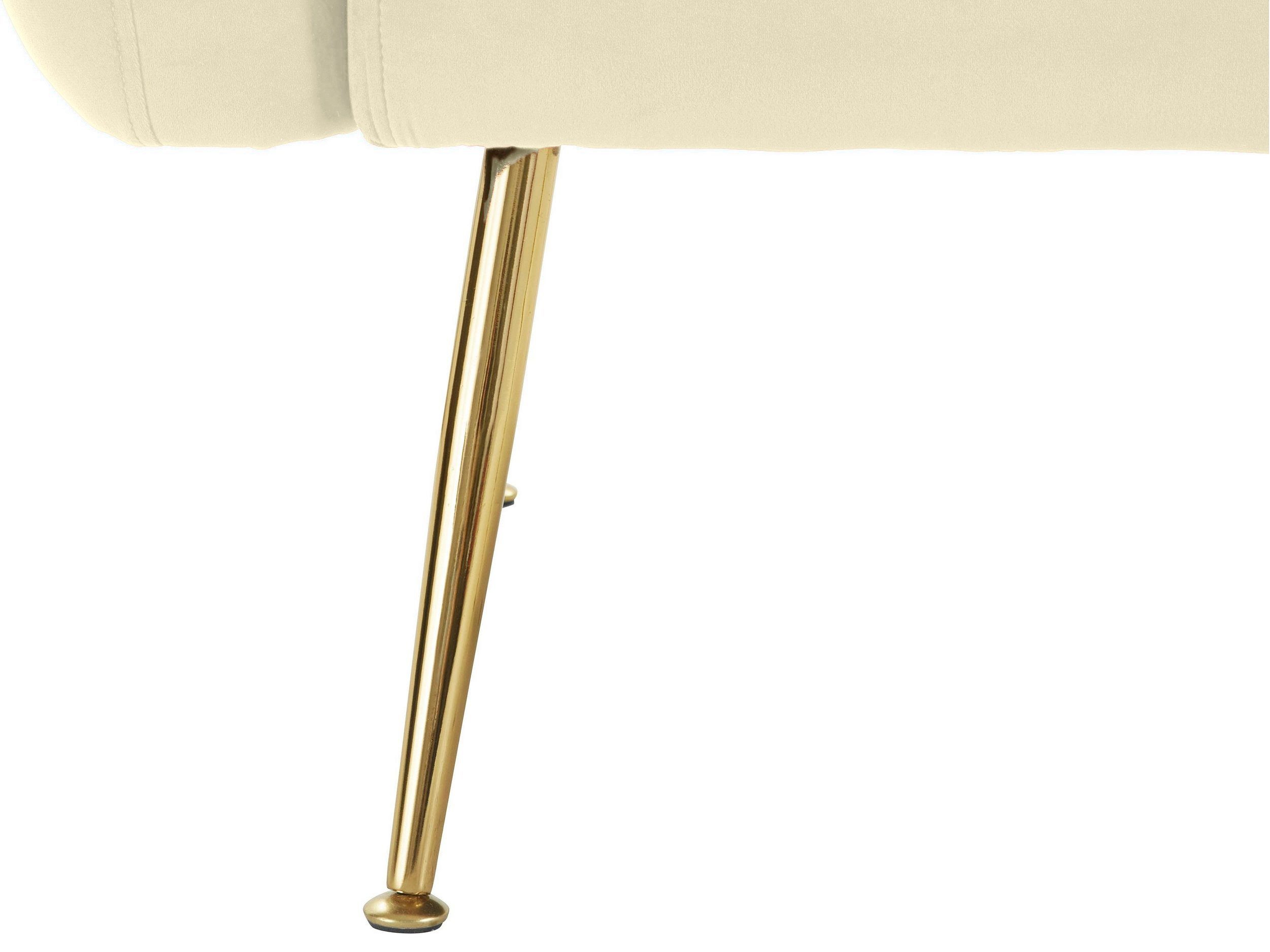 loft24 Loungesessel Mabaya, 44 goldfarben, Sitzhöhe Metallgestell cm in
