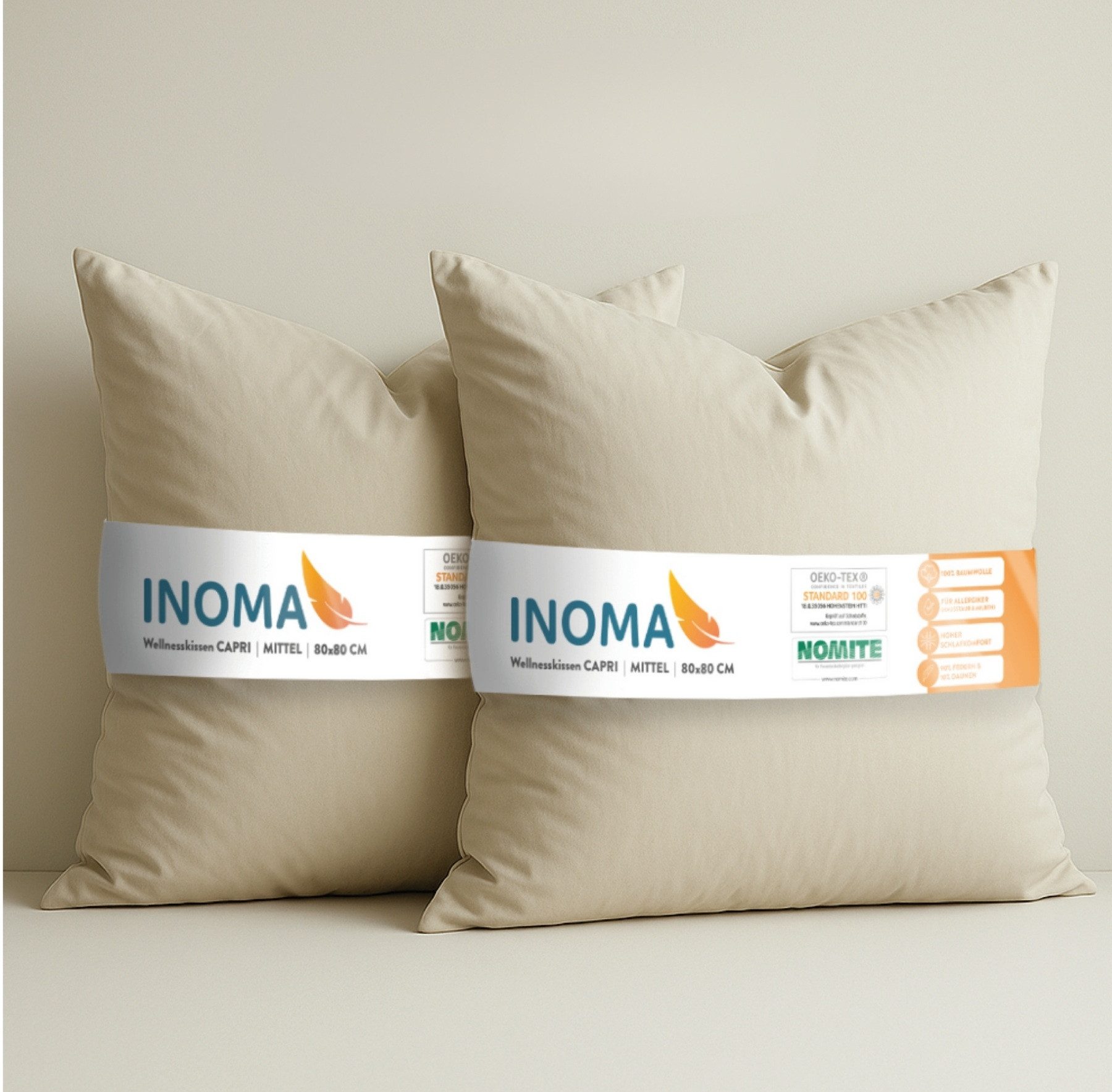 INOMA Federkopfkissen INOMA Wellness-Kissen CAPRI – günstig online kaufen