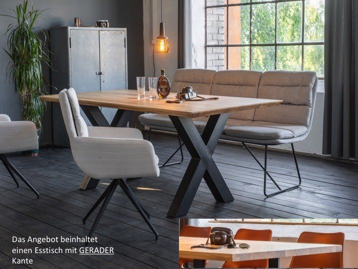 Esstisch Massivholz 200 x 100 cm versch. Ausführungen »Leonard« Esstisch Massivholz 200 x 100 cm versch. Ausführungen »Leonard«