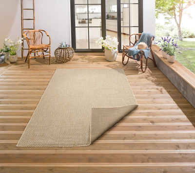 Teppich »Rhodos«, my home, rechteckig, Höhe: 3 mm, Sisal-Optik, Wetterfest & UV-beständig, besonders flach