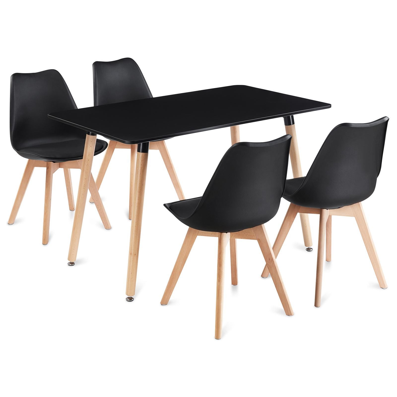 IDIMEX Essgruppe SHANNON ABBY, Esstisch klein 120x70 cm mit 4 Stühlen skand günstig online kaufen
