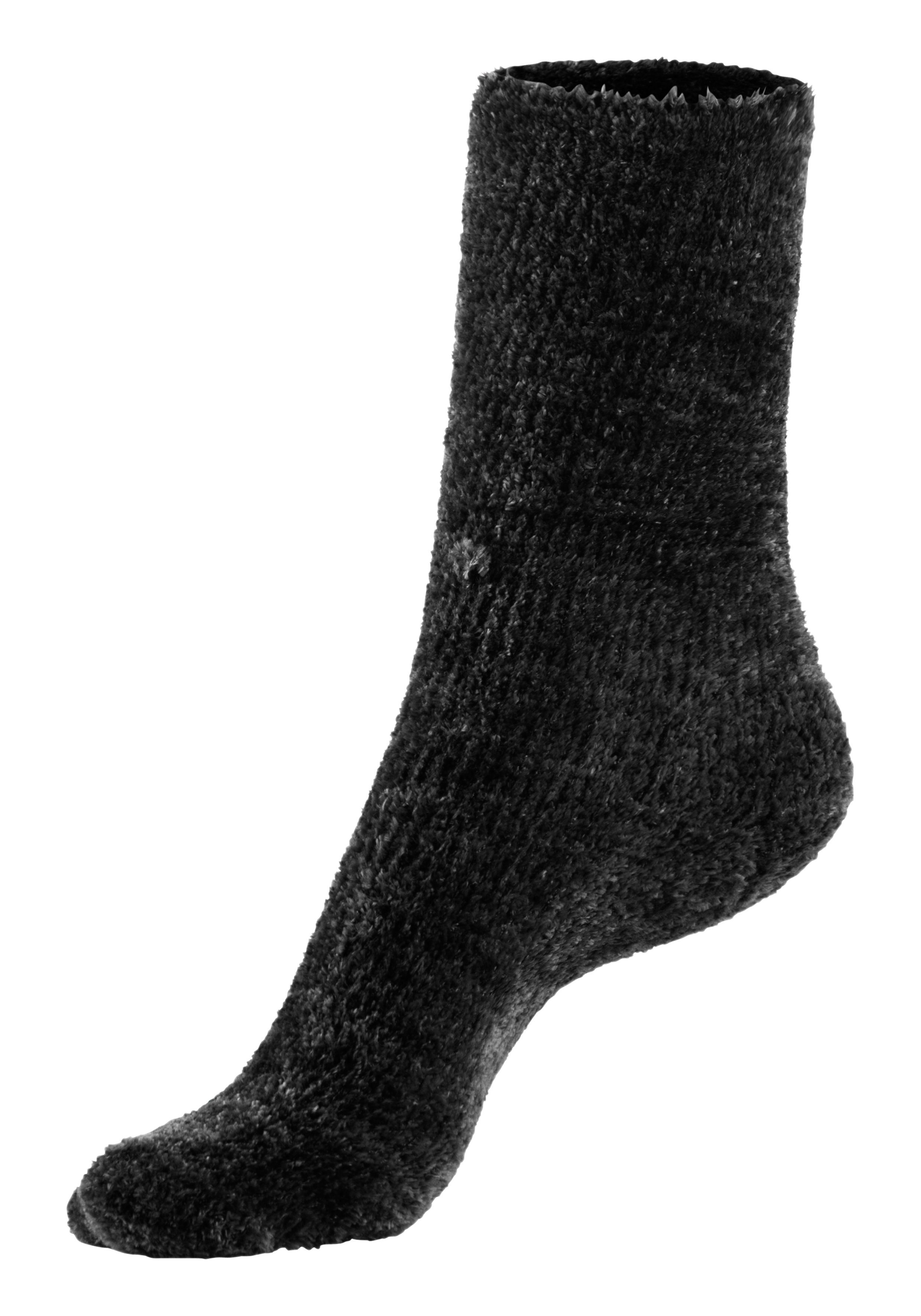 Lavana Kuschelsocken (Packung, 5-Paar) Bettsocken aus weichem, leicht glänzendem Chenillegarn. € 16,99, (€ 3,40 pro 1 Paar).