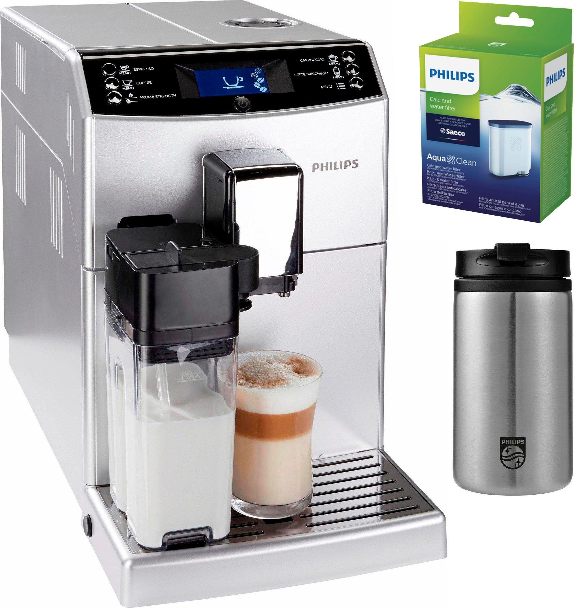 Philips Kaffeevollautomat 3100 Serie EP3551/10, inkl. 1 Thermobecher und 1 AquaClean Filter - Philips
