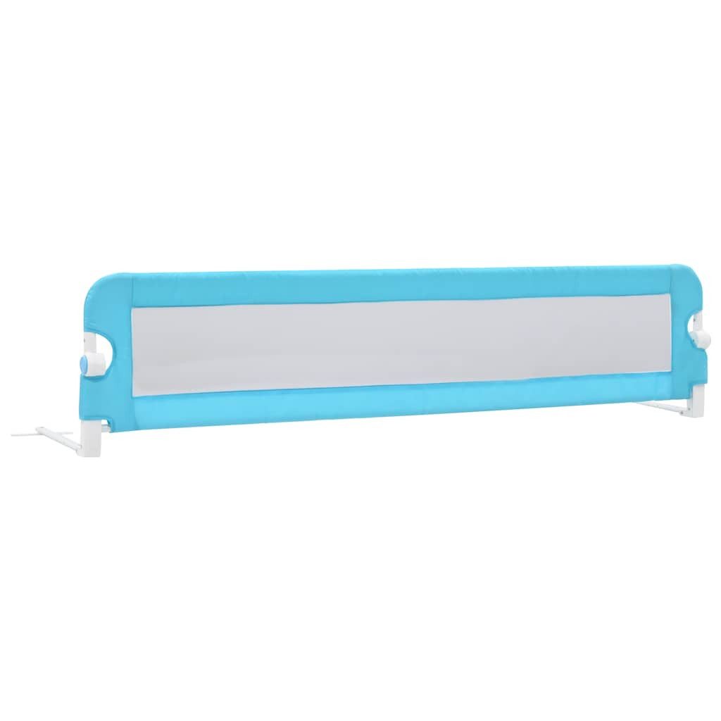 vidaXL Bett Kleinkind-Bettschutzgitter Blau 180x42 cm Polyester (1-tlg)