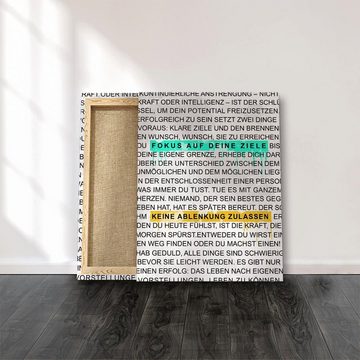 DOTCOMCANVAS® Leinwandbild, Wandbild für pure Lebensenergie & Motivation von