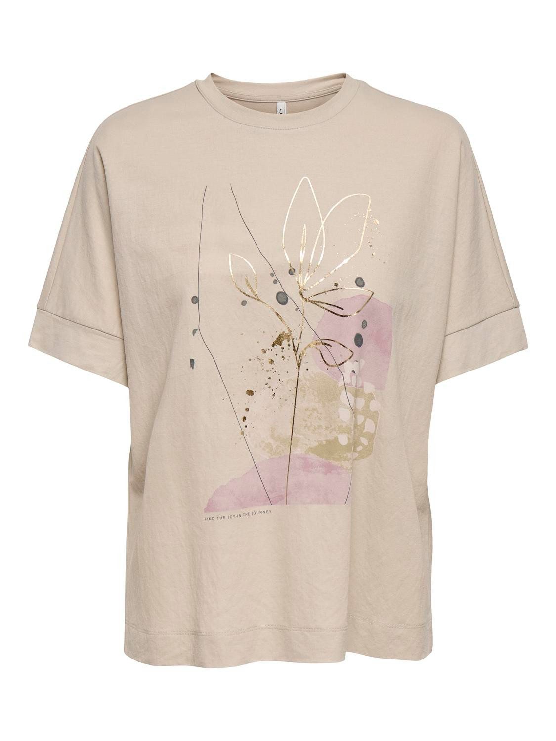 ONLY Kurzarmshirt ONLJANY S/S O-NECK PRINT TOP BOX JRS Viskosemischung, regular fit, Rundhals