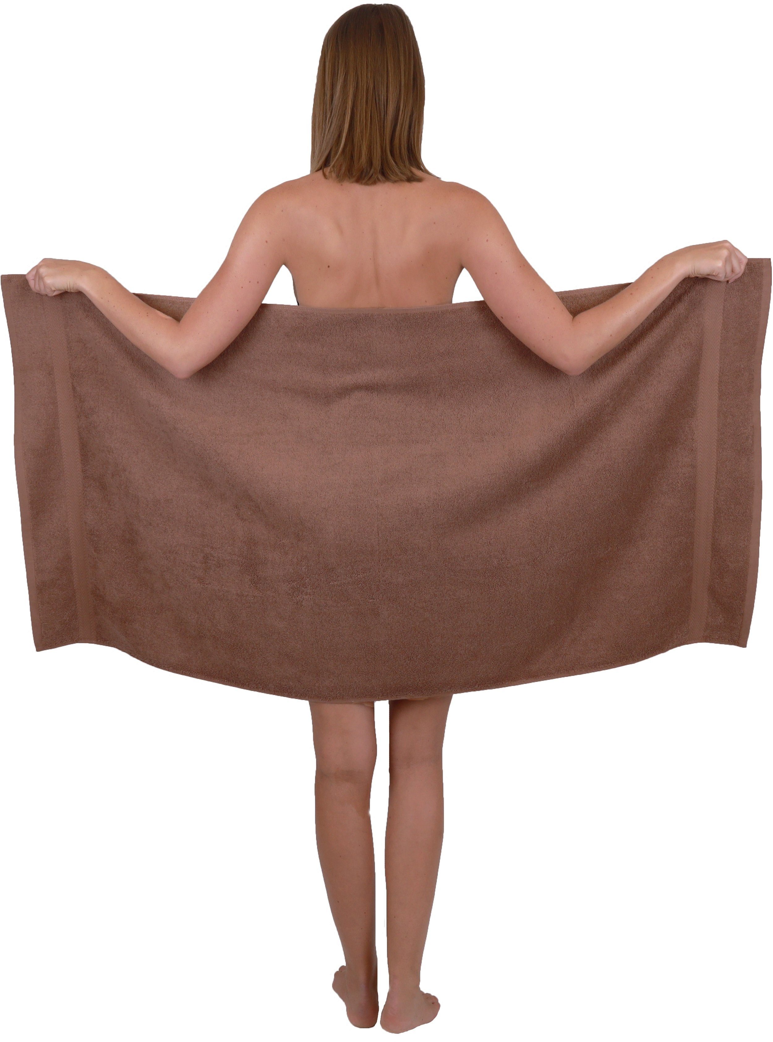 nussbraun, Handtuch-Set Baumwolle Handtuch Classic Set Betz 100% Farbe 10-tlg. dunkelbraun und