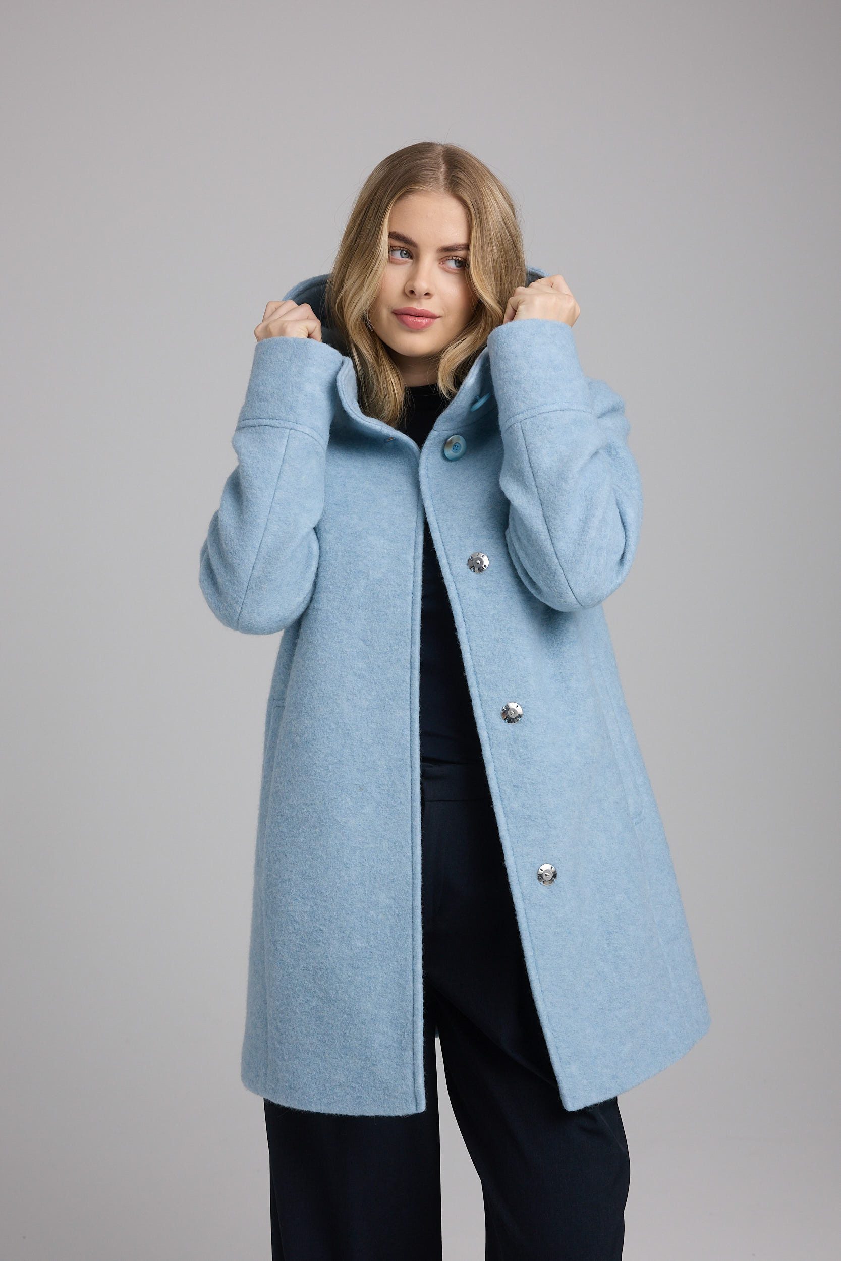 Manisa Wolljacke Wollparka mit Kapuze und günstig online kaufen