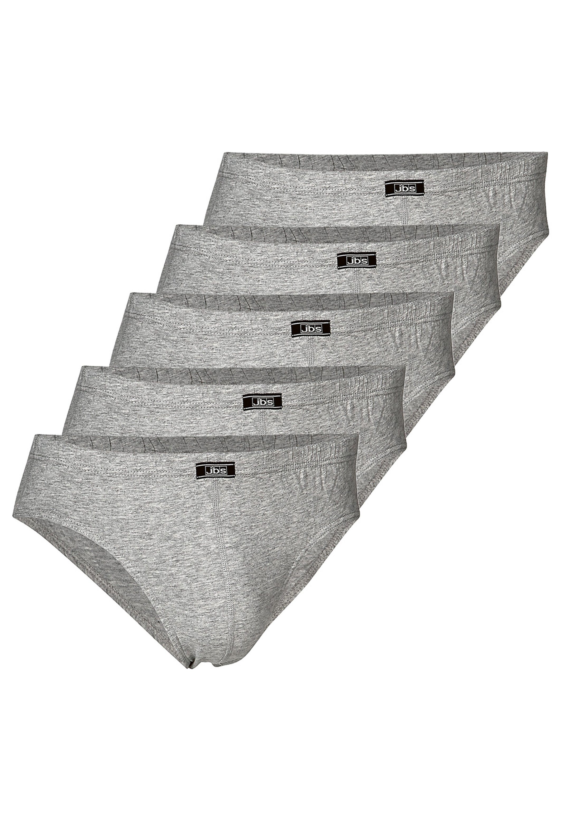 jbs Slip 5er Pack Organic Cotton (Spar-Set, 5-St) Mini Slip / Unterhose - Baumwolle - Ohne Eingriff - Atmungsaktiv Grau