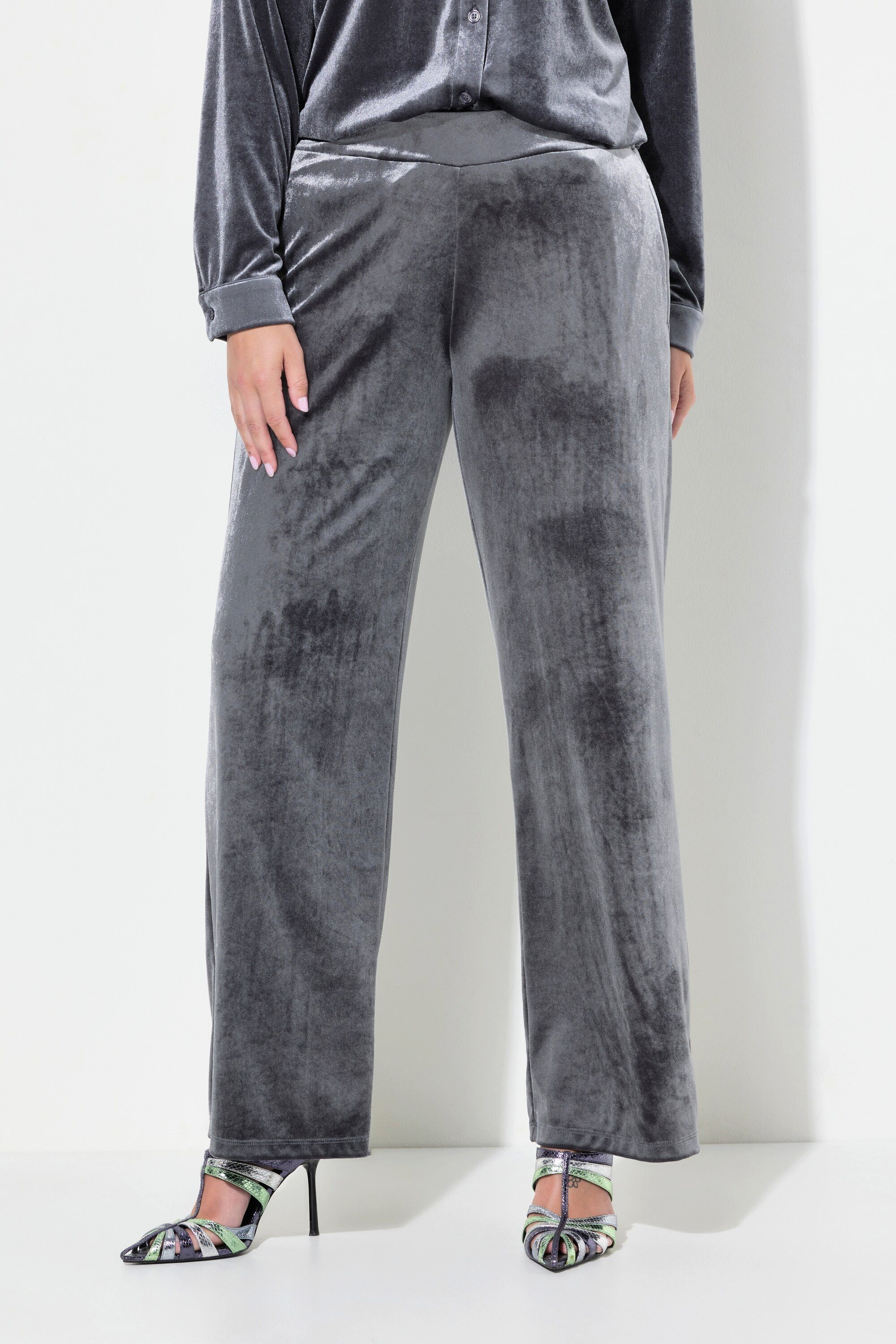 MIAMODA Schlupfhose Samthose weites Bein elastischer Bund günstig online kaufen