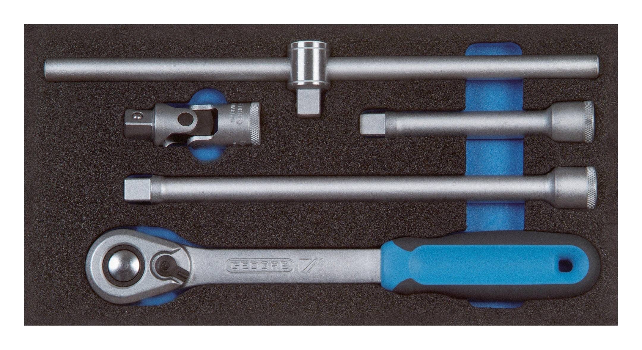 Gedore Werkzeugwagen, (5-tlg), Werkzeugmodul CT1/3 Antrieb 1/2" fein