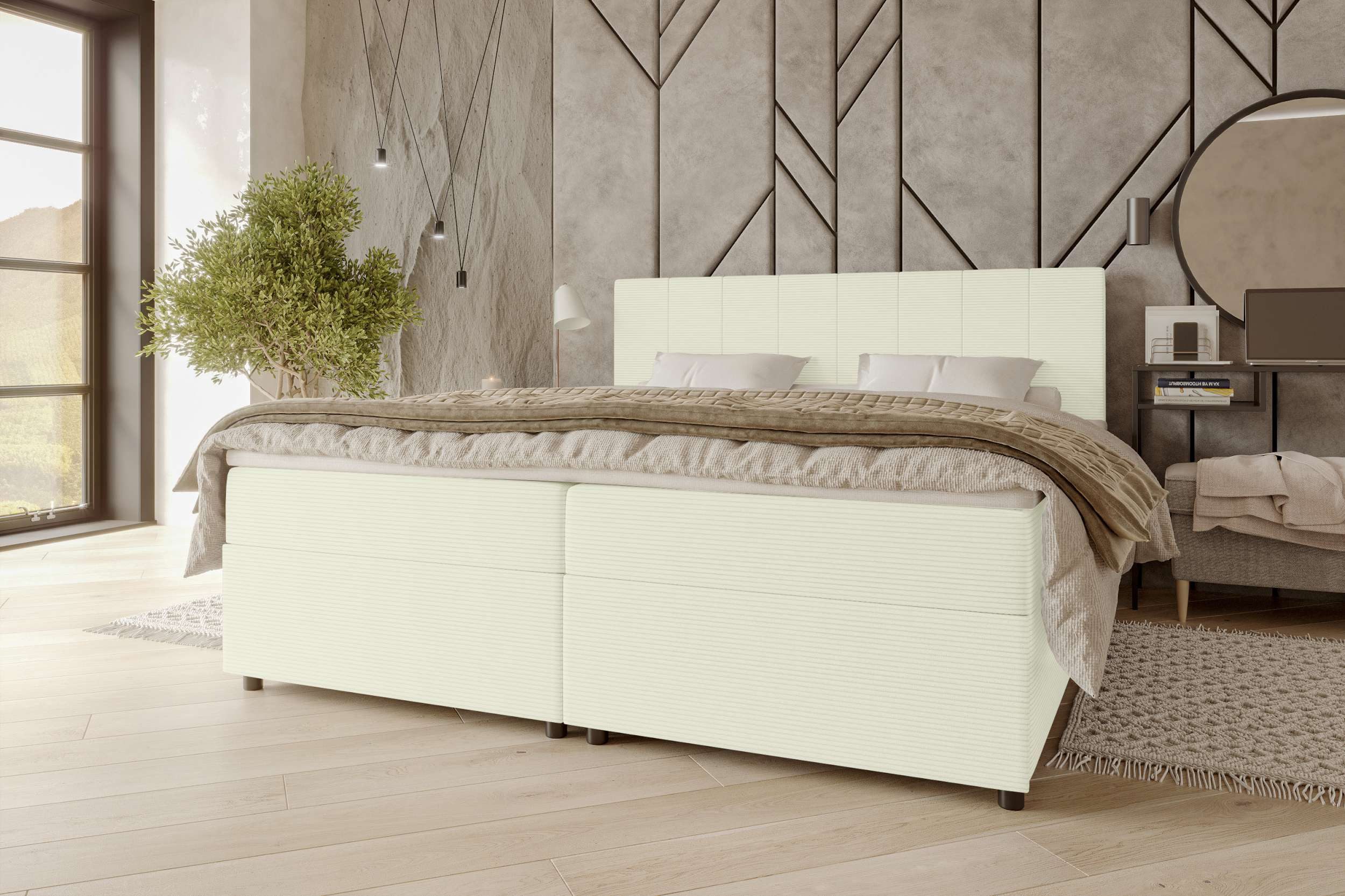 99rooms Boxspringbett Kira (Schlafzimmerbett, Bett), 140/160/180x200 günstig online kaufen
