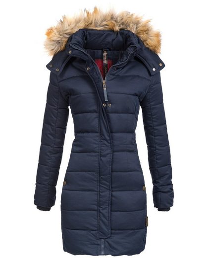 Navahoo Wintermantel »Jessica« modisch taillierte Damen Steppjacke für