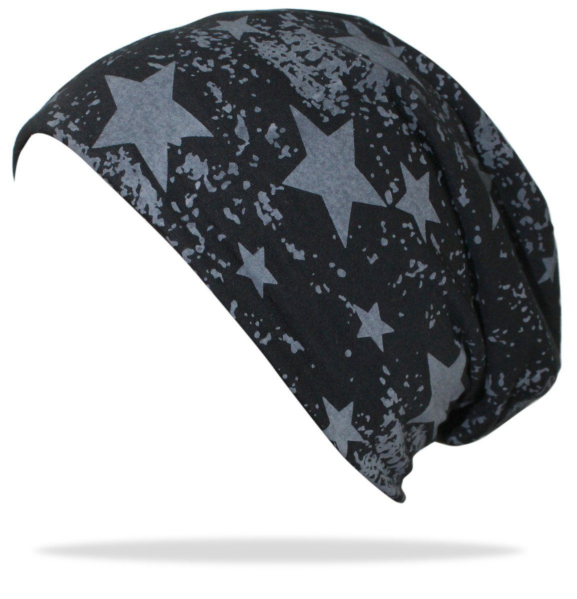 dy_mode Beanie Unisex Beanie Mütze mit Stern Muster in Destroyed Look
