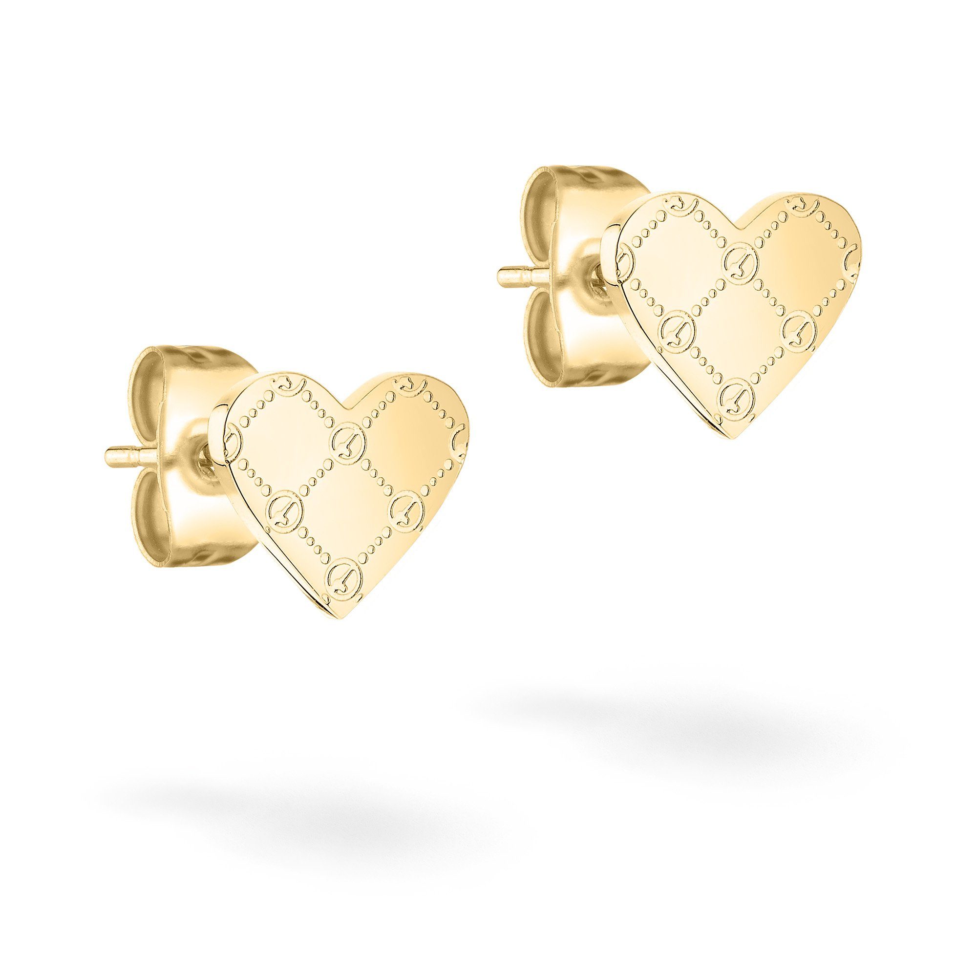 Tamaris Paar Ohrstecker The T-Pattern Heart Edelstahl