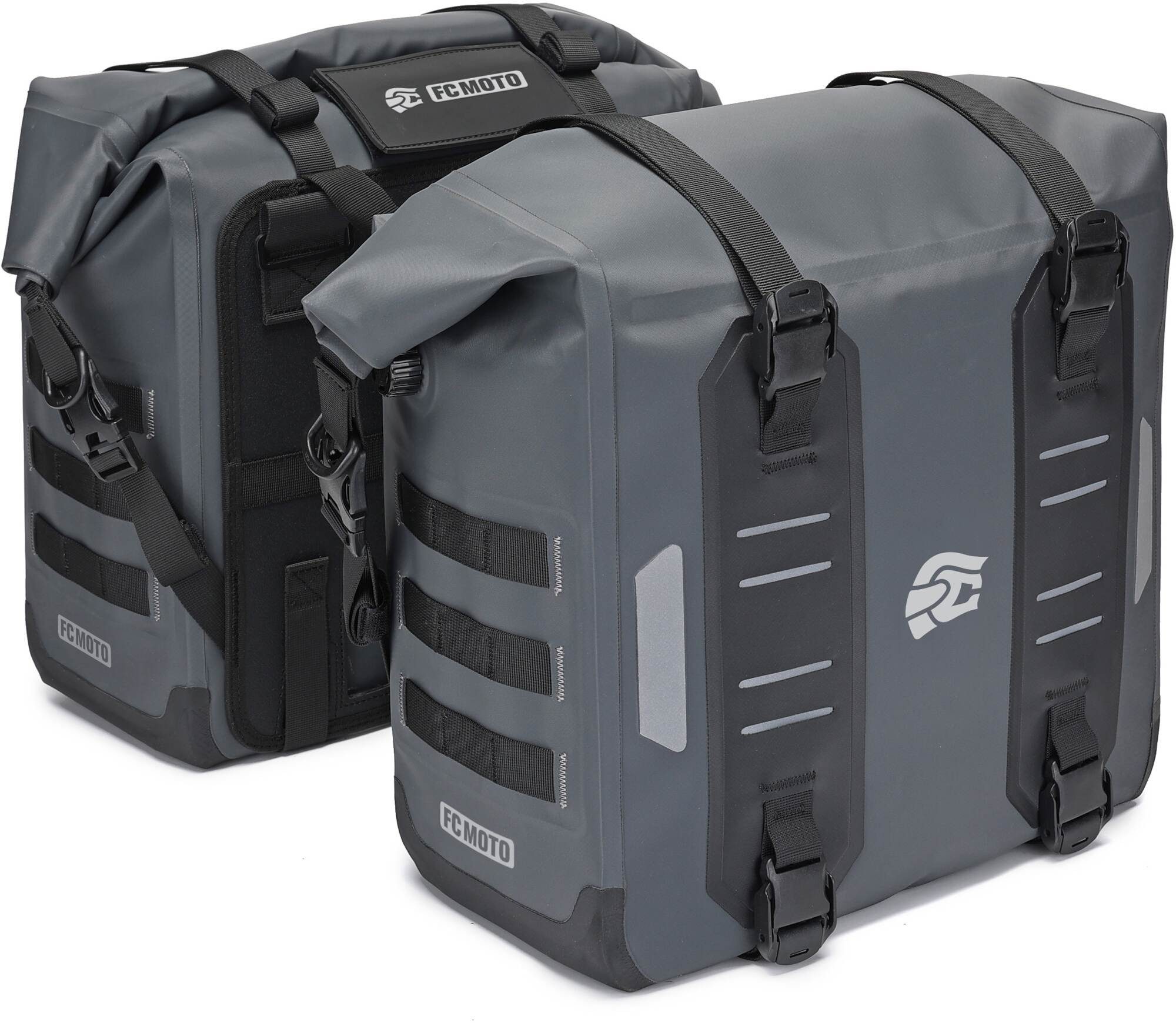 FC-Moto Satteltasche Ever-ST 34 L Satteltaschen Set, Molle Befestigungssystem,reflektierende Elemente