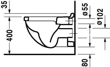 Duravit WC-Komplettset Duravit Wand-WC STARCK 3 ti 360x540mm we