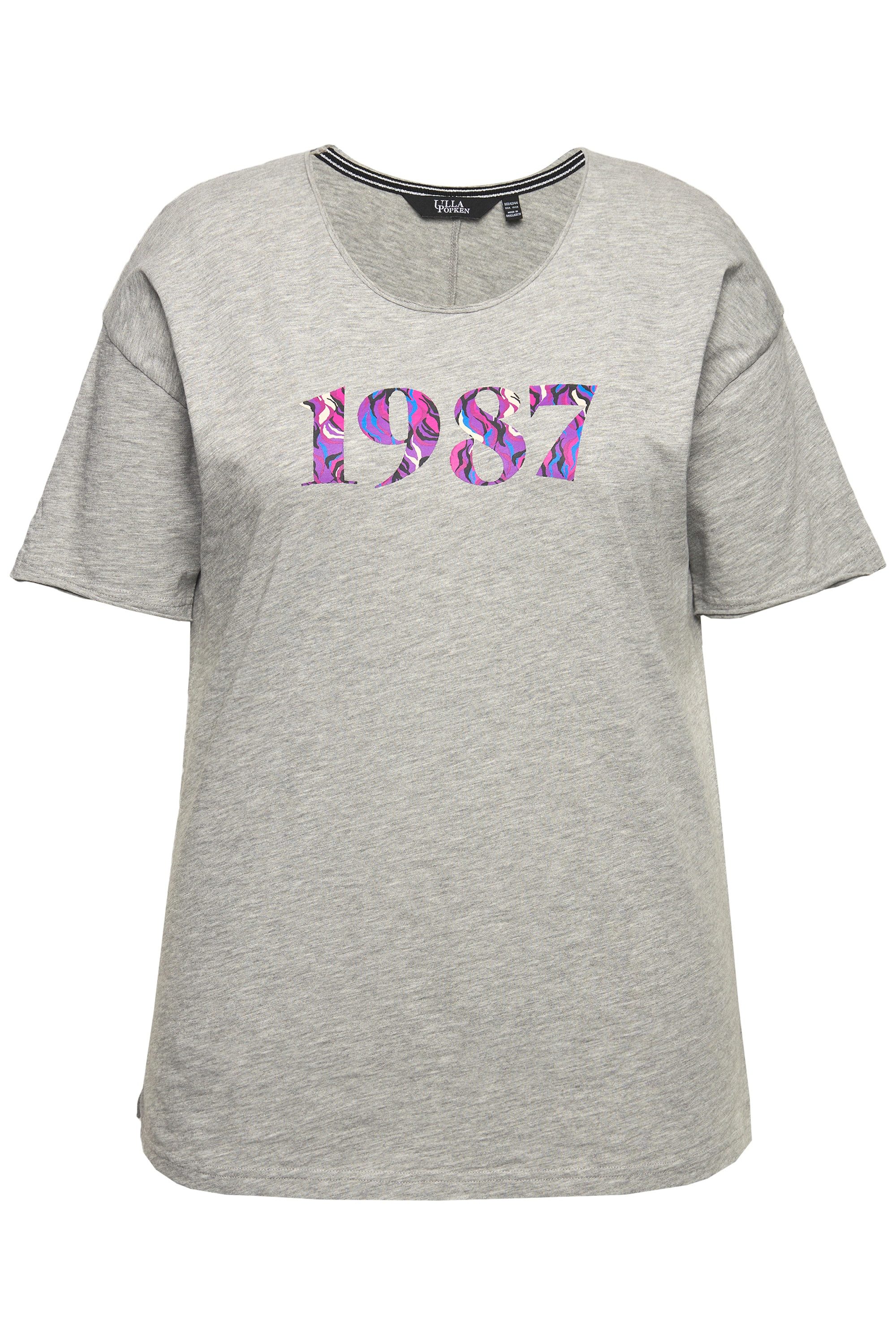 Ulla Popken T-Shirt T-Shirt Zahlen Oversized günstig online kaufen