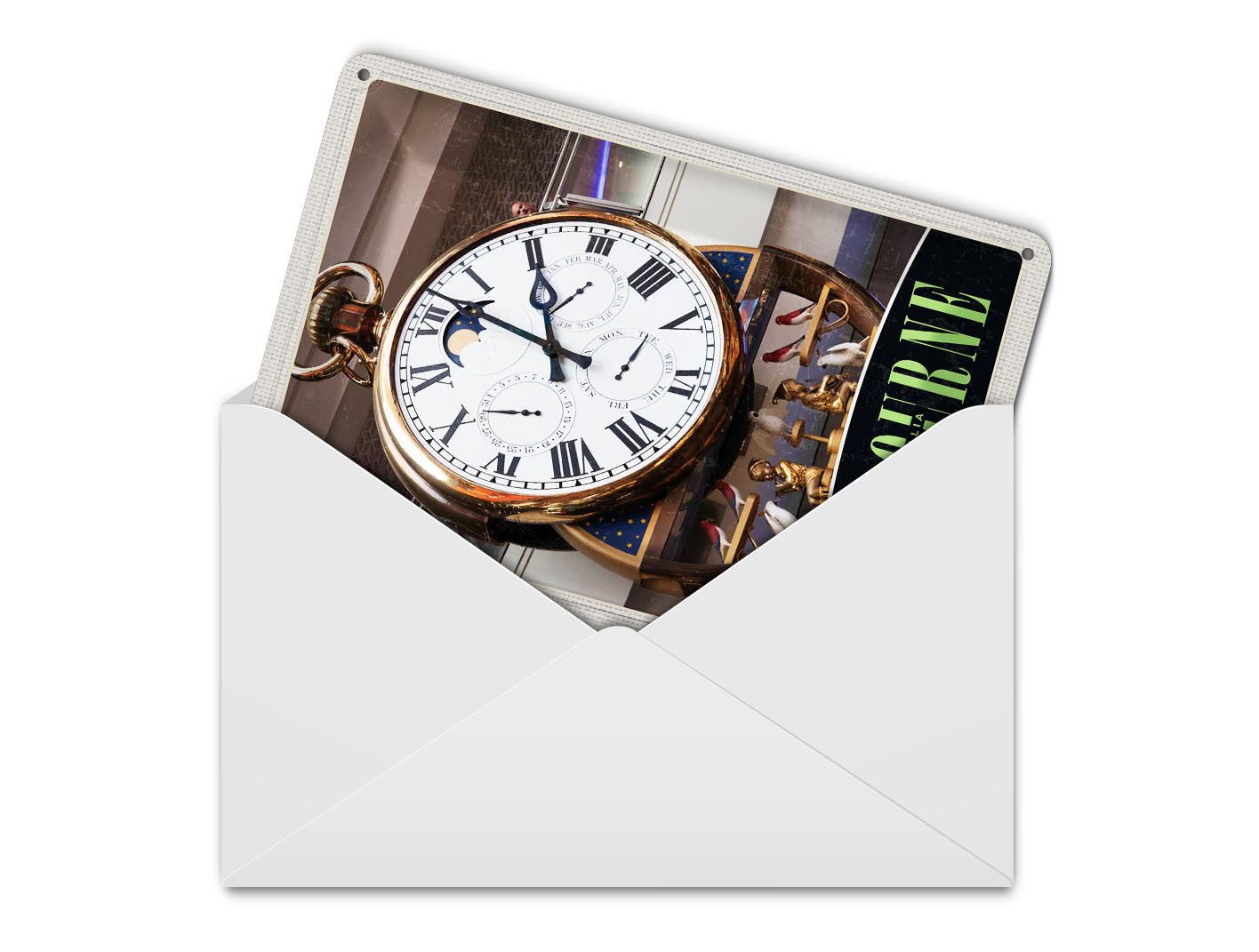Femer GmbH Postkarte Reise 10x14cm Melbourne Australien Uhr Vögel, unfrankiert
