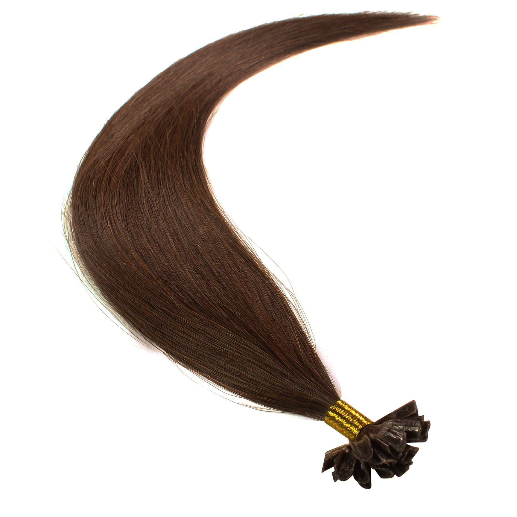 hair2heart Extensions Echthaar-Extension Bonding Premium Gold Dunkelblond 40cm #6/3