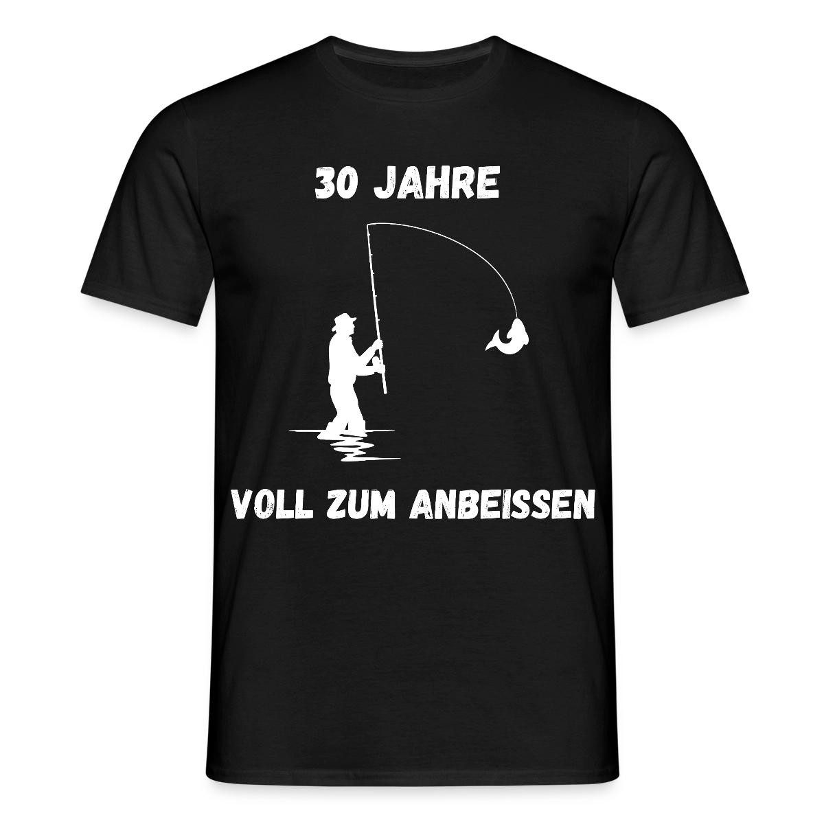 Spreadshirt T-Shirt 30ster Geburtstag, Angler, Zum Anbeißen Männer T-Shirt (1-tlg)
