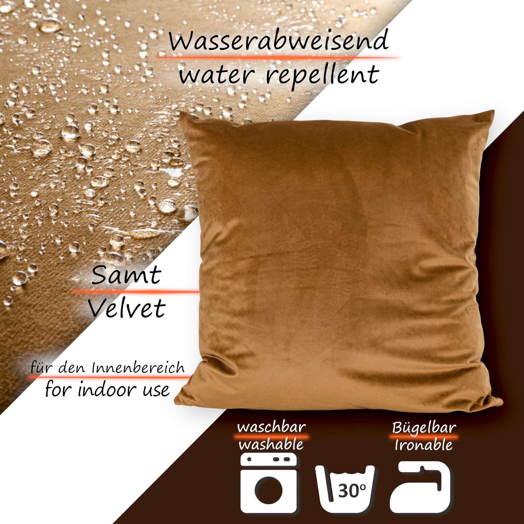 ANRO Dekokissen Kissenhülle MIT oder OHNE Füllung Kissenbezug Zierkissen, Kissenüberzug ohne Füllung Samt Uni 40x40cm Einfarbig Braun – Bild 5 von 5
