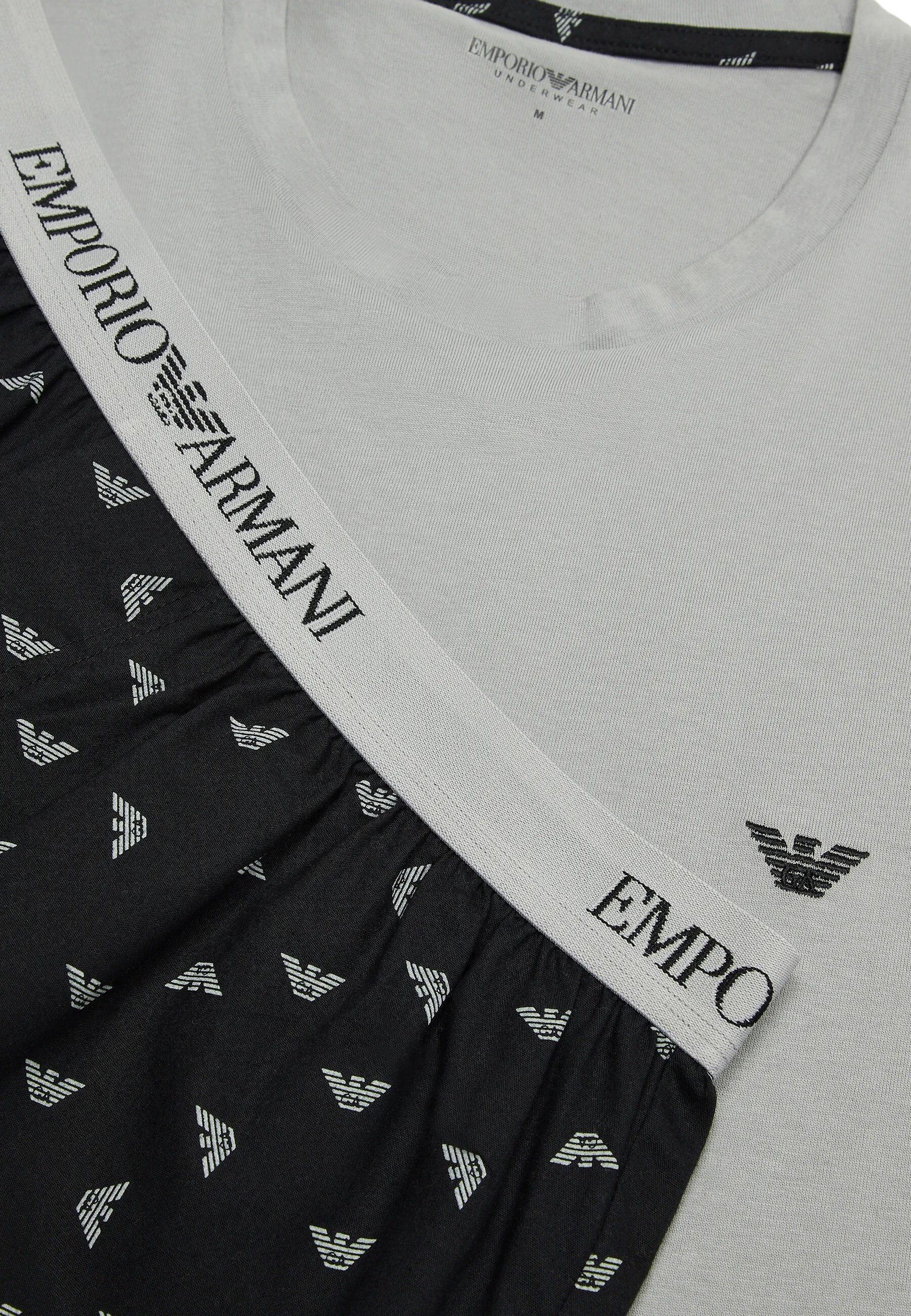 Emporio Armani Pyjama Schlafanzug Pyjama-Set 2-teilig (Packung, 2 tlg)