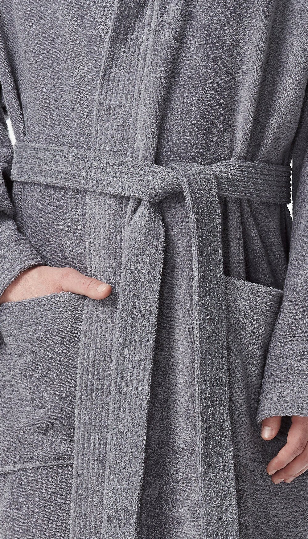 Arus Herrenbademantel mit Kapuze, 100% Baumwolle, extra lang, für Spa & Zuhause, 100% Baumwolle, Kapuze, Gürtel, mit Kapuze, extra lang und weit, 100% Baumwolle