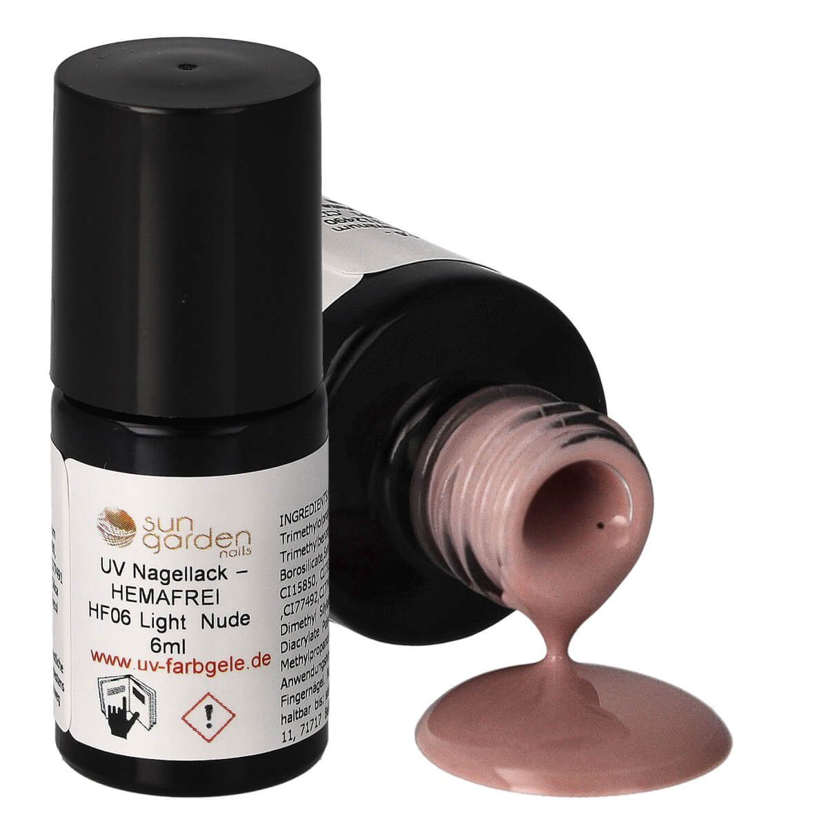 Nagellack HF06 Light Nude - UV Nagellack 6ml – HEMAFREI