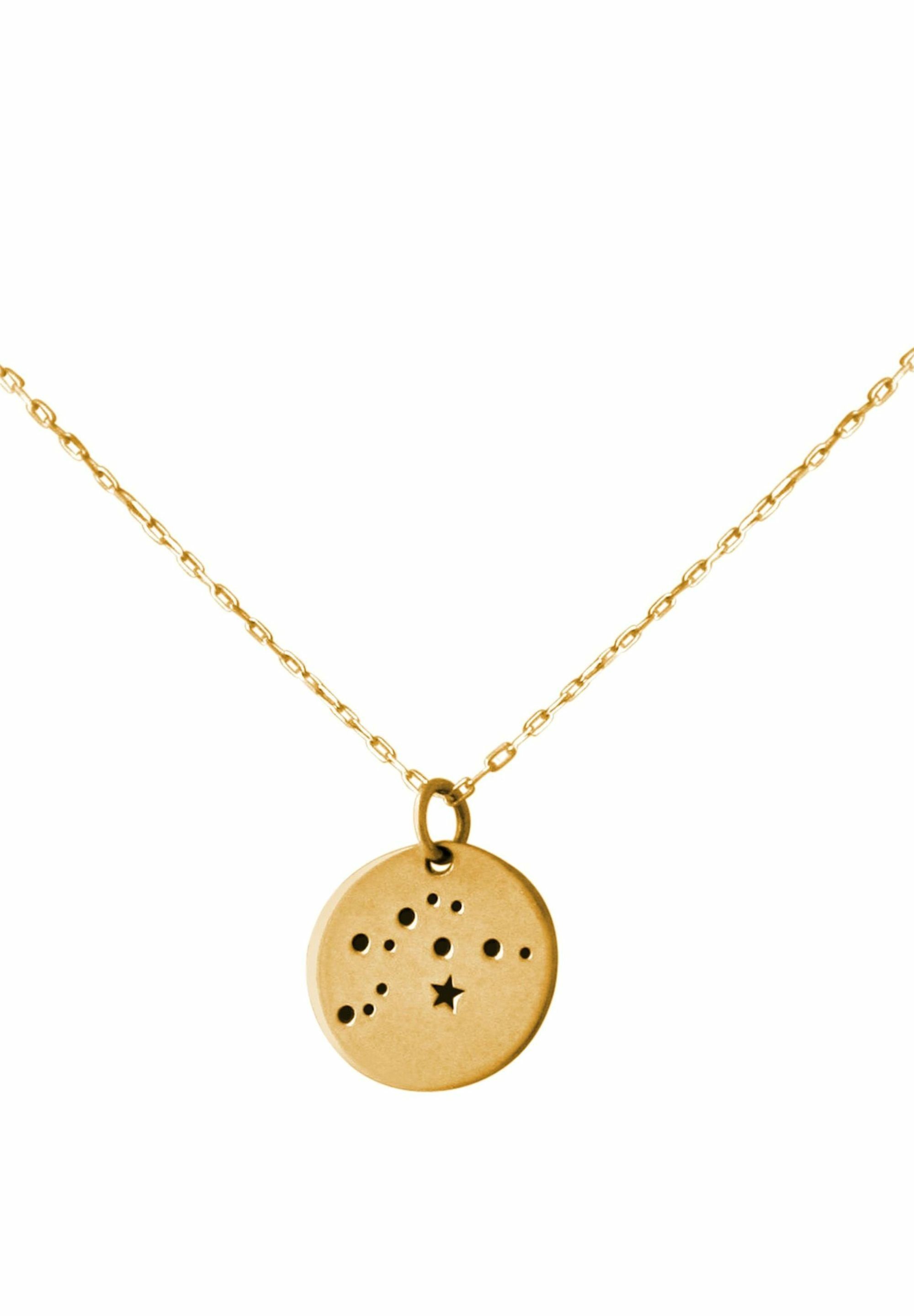 Gemshine Kette mit Anhänger gold Sternzeichen Wassermann coloured