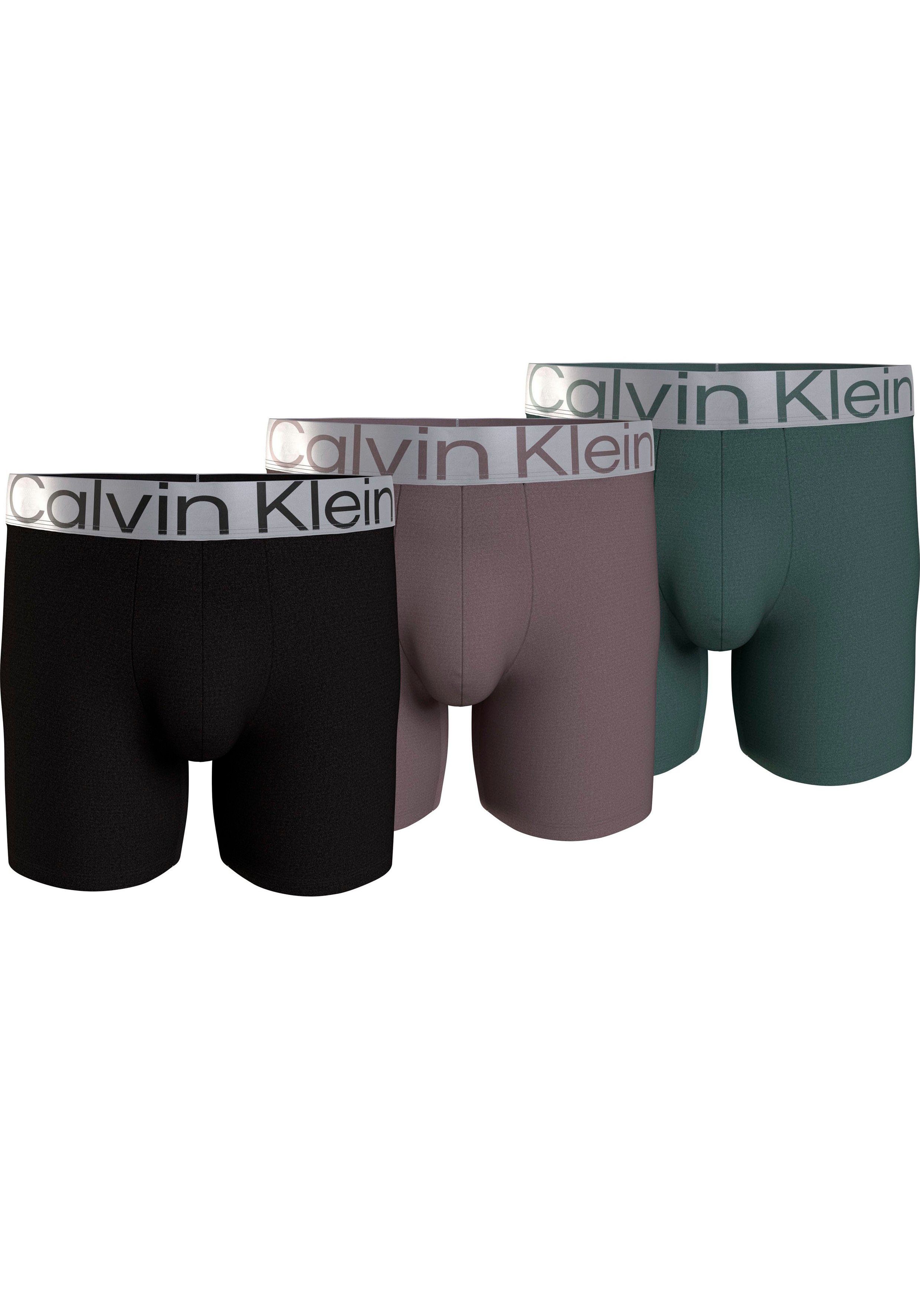 3PK 3er-Pack) längerem 3-St., (Packung, Klein Bein & BRIEF Logo-Elastikbund Underwear Calvin Boxer mit BOXER