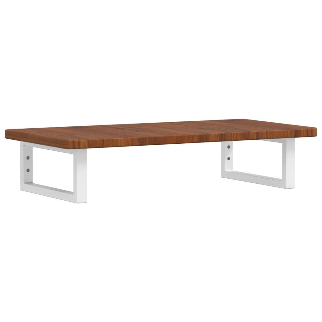 vidaXL Badezimmerspiegelschrank Waschtischplatte mit Halterung Stahl und Massivholz Eiche (1-St)