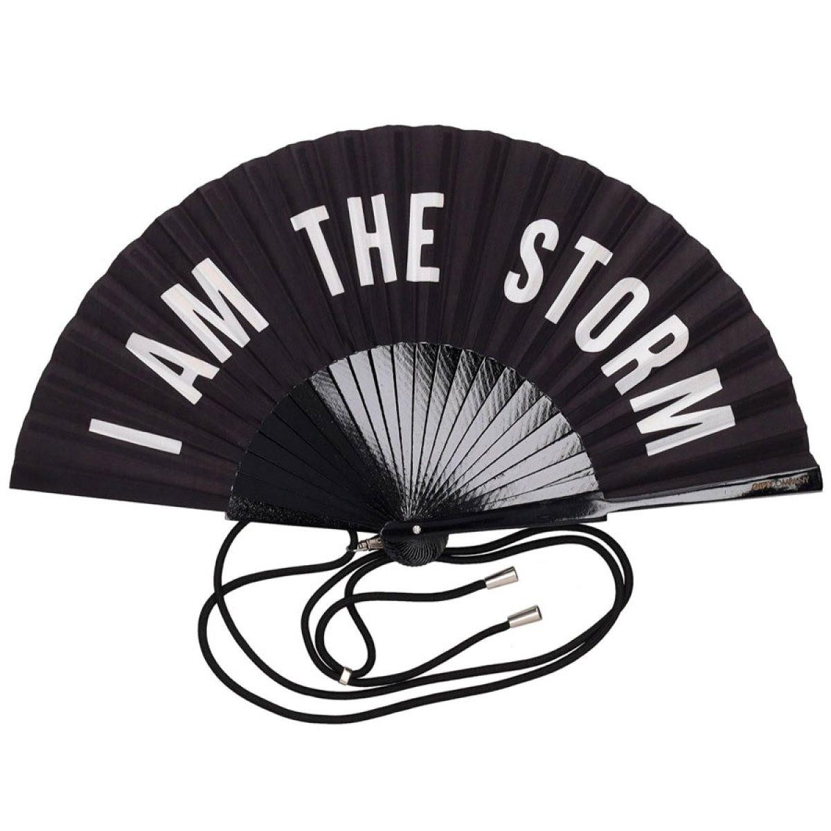 Giftcompany Handfächer Fächer Fififan I am the Storm Schwarz