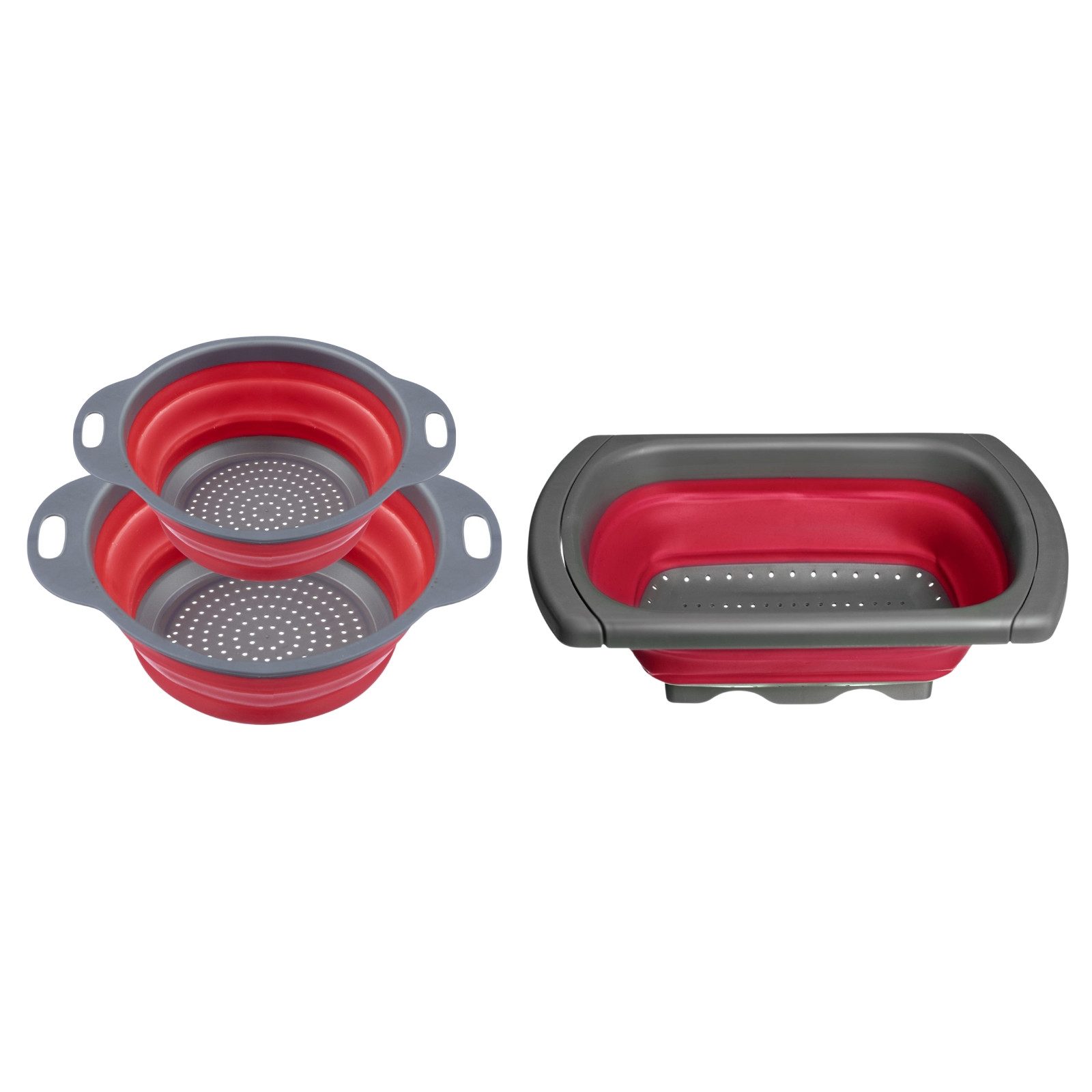 Thiru Seiher faltbar für platzsparende Aufbewahrung - ø innen 18,5 cm, (3-St), bpa-frei
