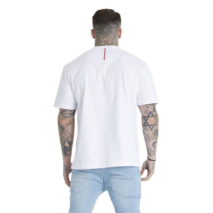 Siksilk T-Shirt SikSilk Herren T-Shirt MESSI X SIKSILK OVERSIZED LOGO TEE SS-21332 White Weiß LH10861