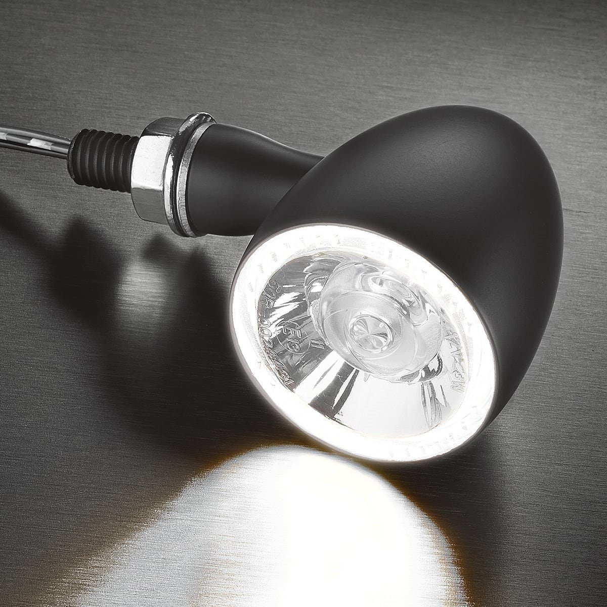 ZIEGER Blinker Kellermann Bullet 1000 PL white LED Blinker mit Positionslicht schwarz