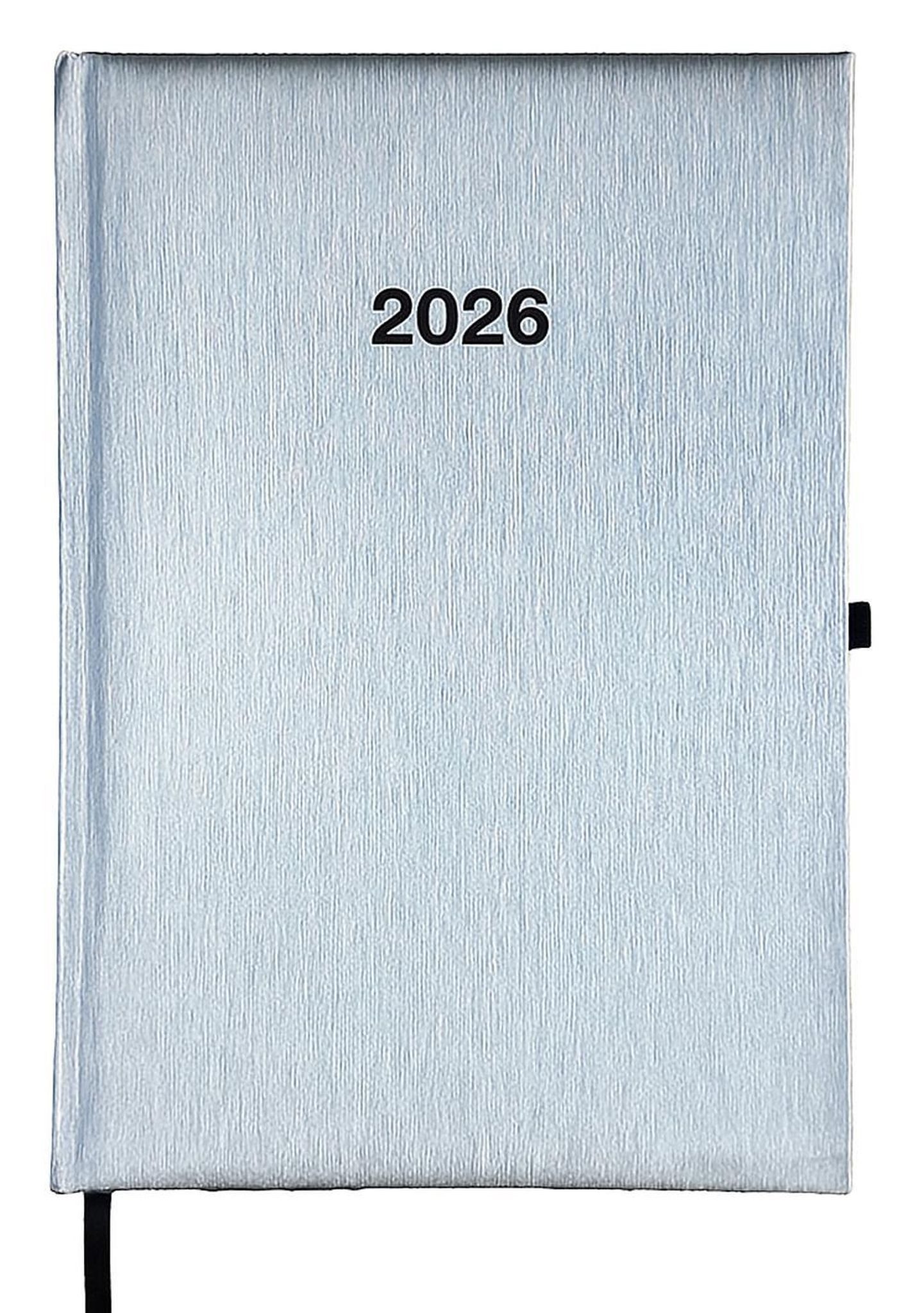 ADINA Buchkalender 2026 ADINA Buchkalender Chefplaner A5 silber-metallic 1 Tag 1 Seite