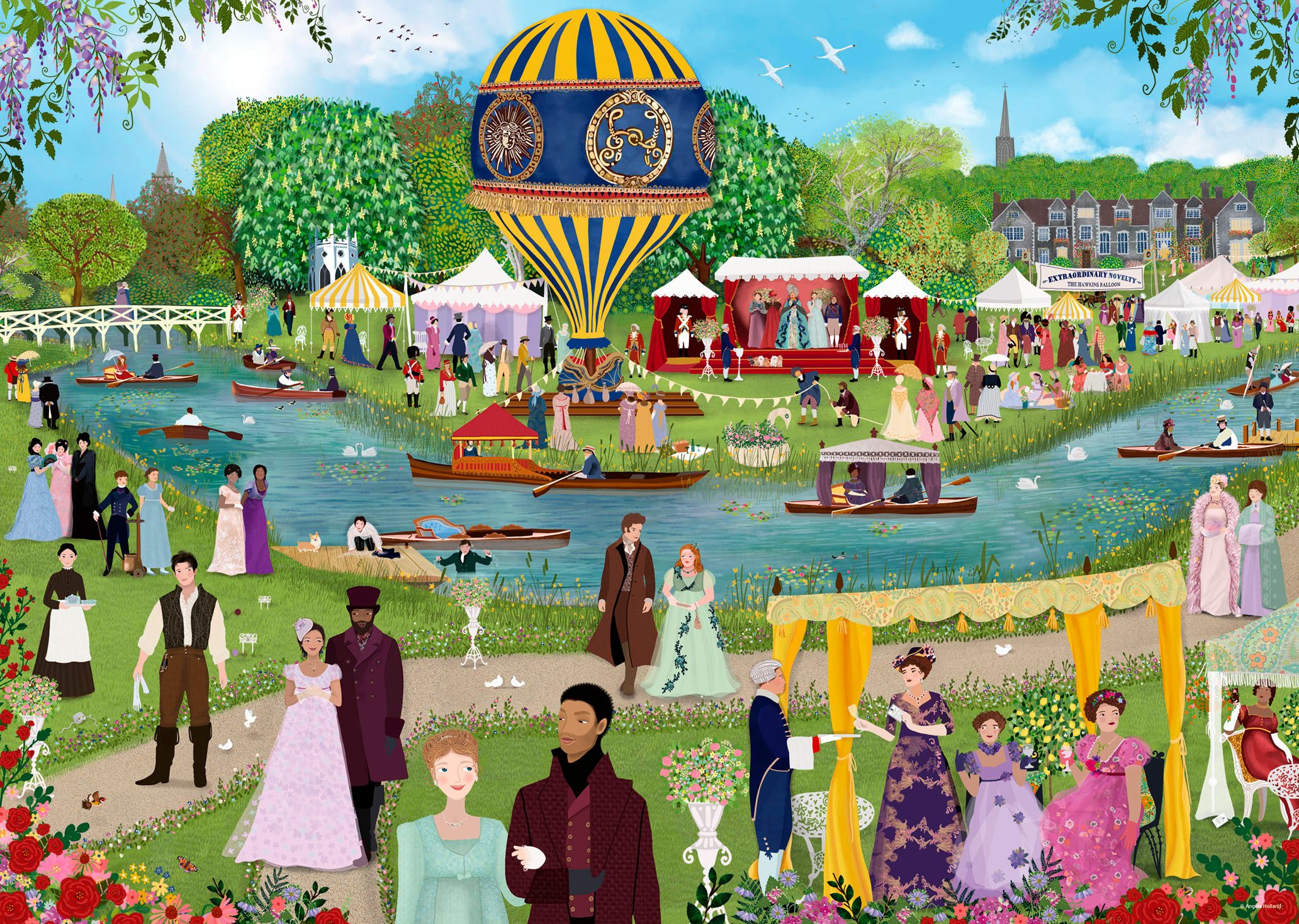 Ravensburger Puzzle Bridgerton - Sehen und gesehen werden, 1000 Puzzleteile günstig online kaufen