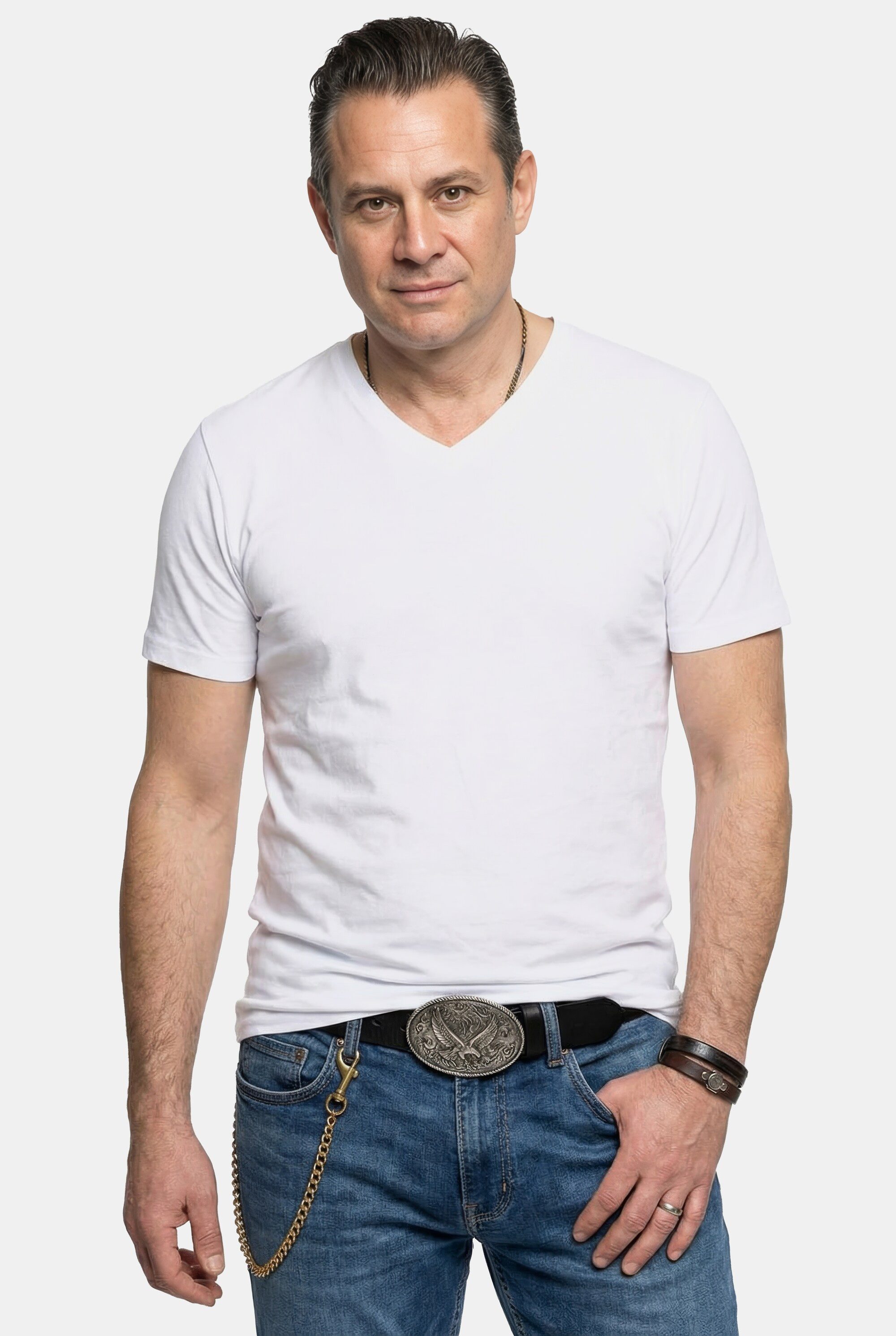 JP1880 T-Shirt T-Shirt Basic V-Ausschnitt